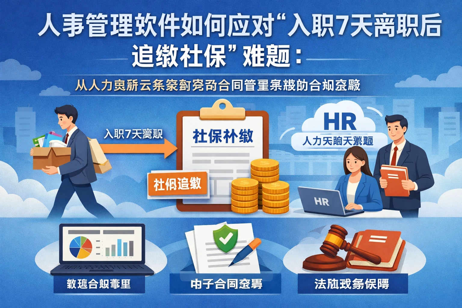 人事管理软件如何应对“入职7天离职后追缴社保”难题：从人力资源云系统到劳动合同管理系统的合规实践