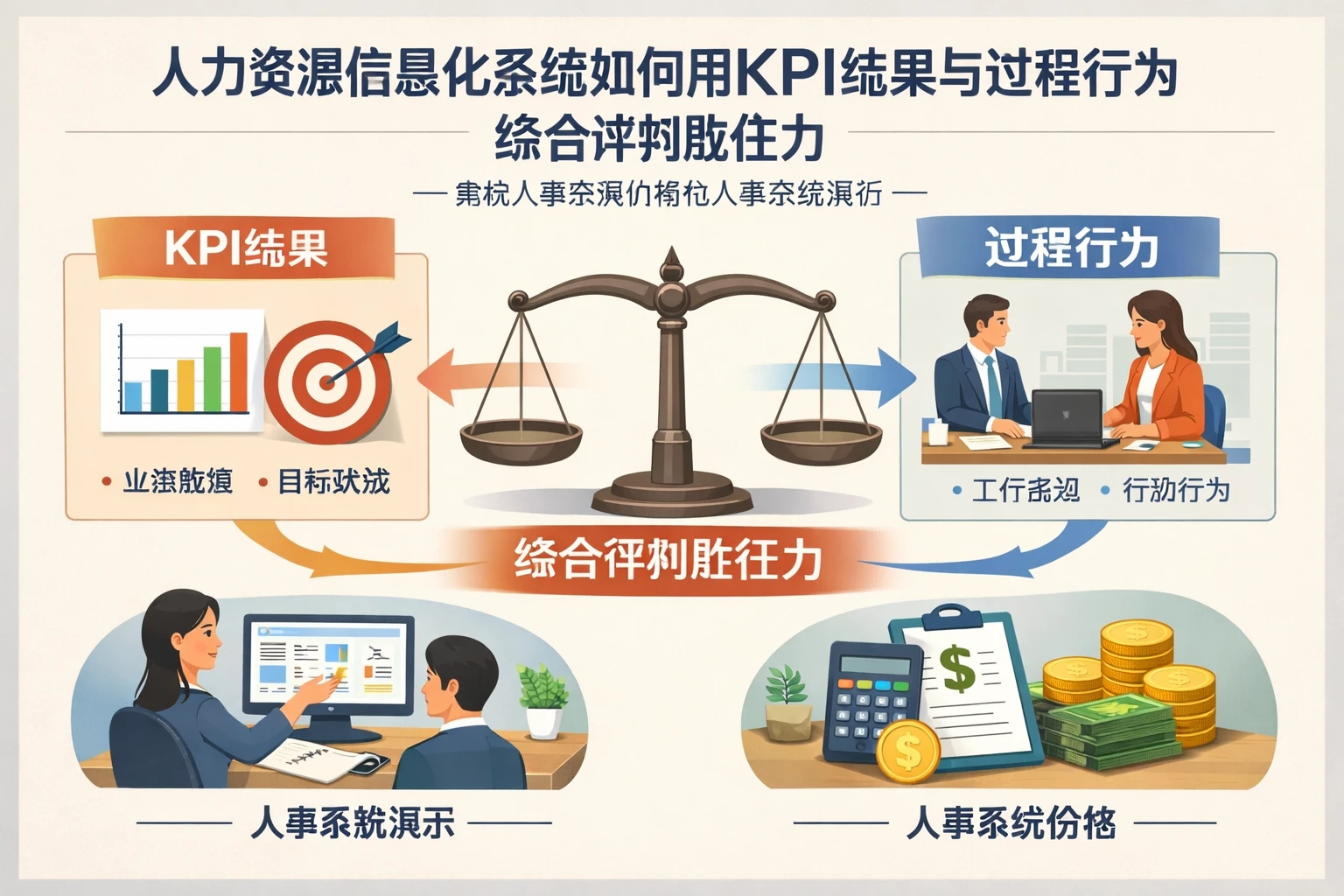 人力资源信息化系统如何用KPI结果与过程行为综合评判胜任力——兼谈人事系统价格与人事系统演示