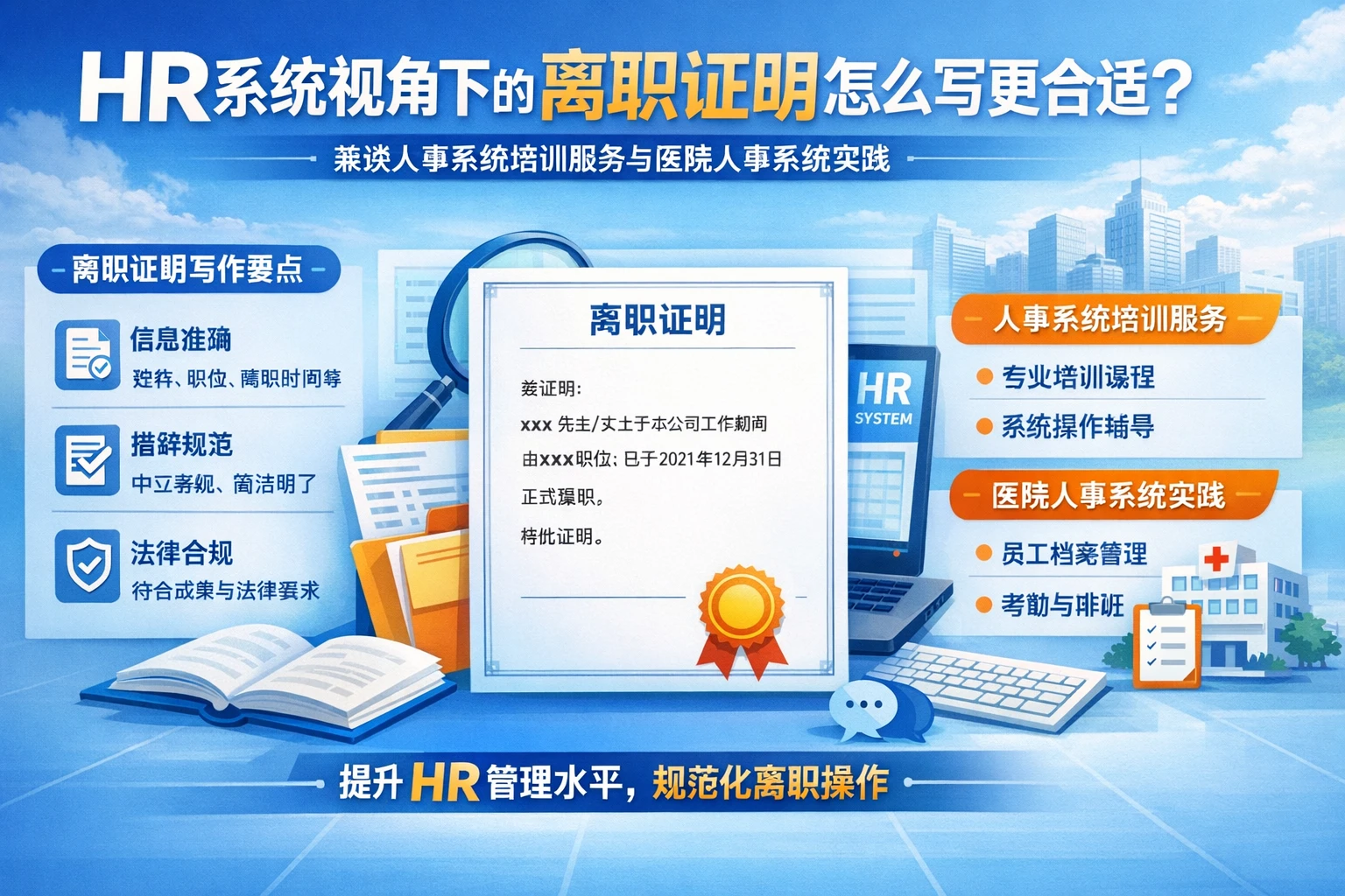 HR系统视角下的离职证明怎么写更合适：兼谈人事系统培训服务与医院人事系统实践