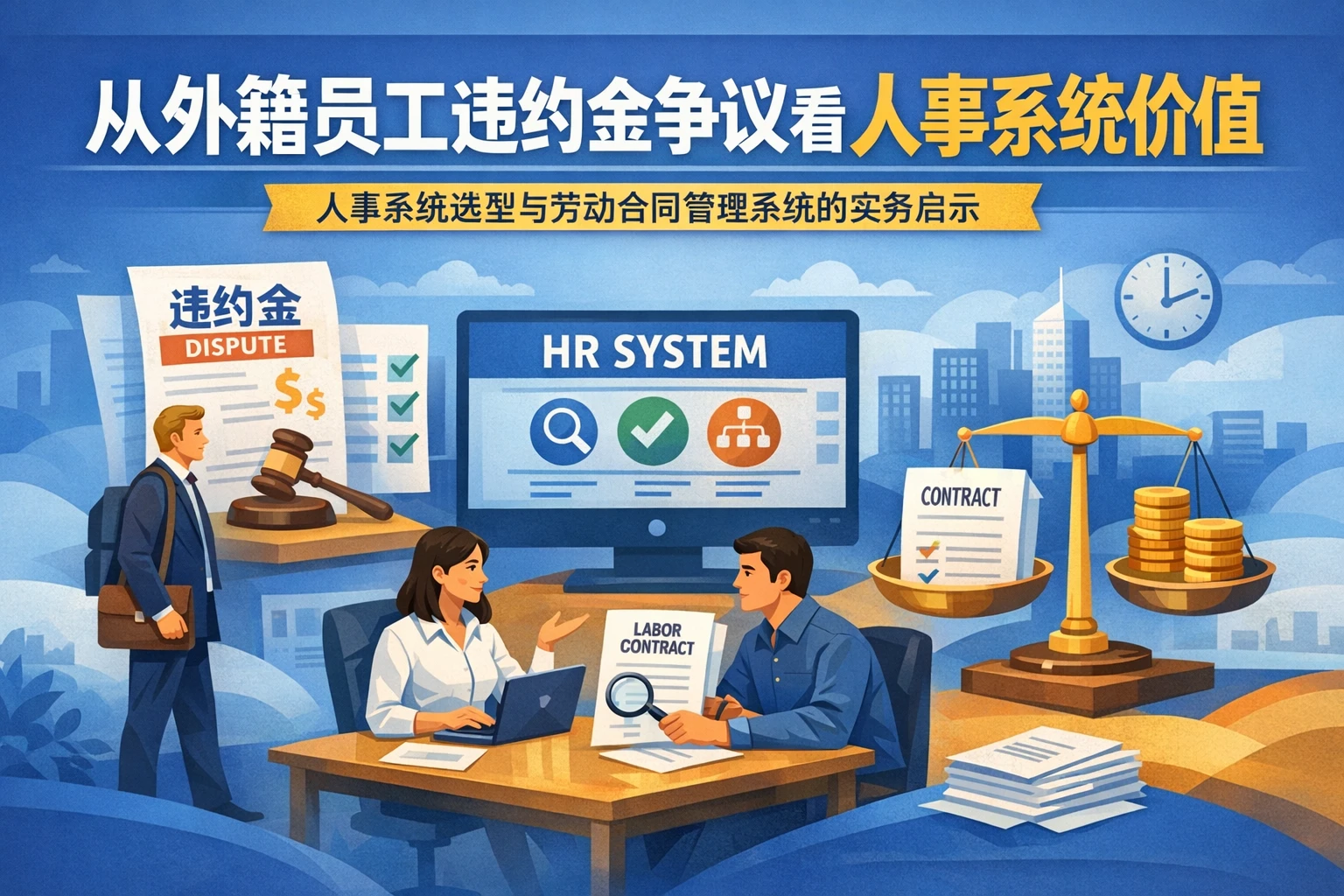从外籍员工违约金争议看人事系统价值：人事系统选型与劳动合同管理系统的实务启示