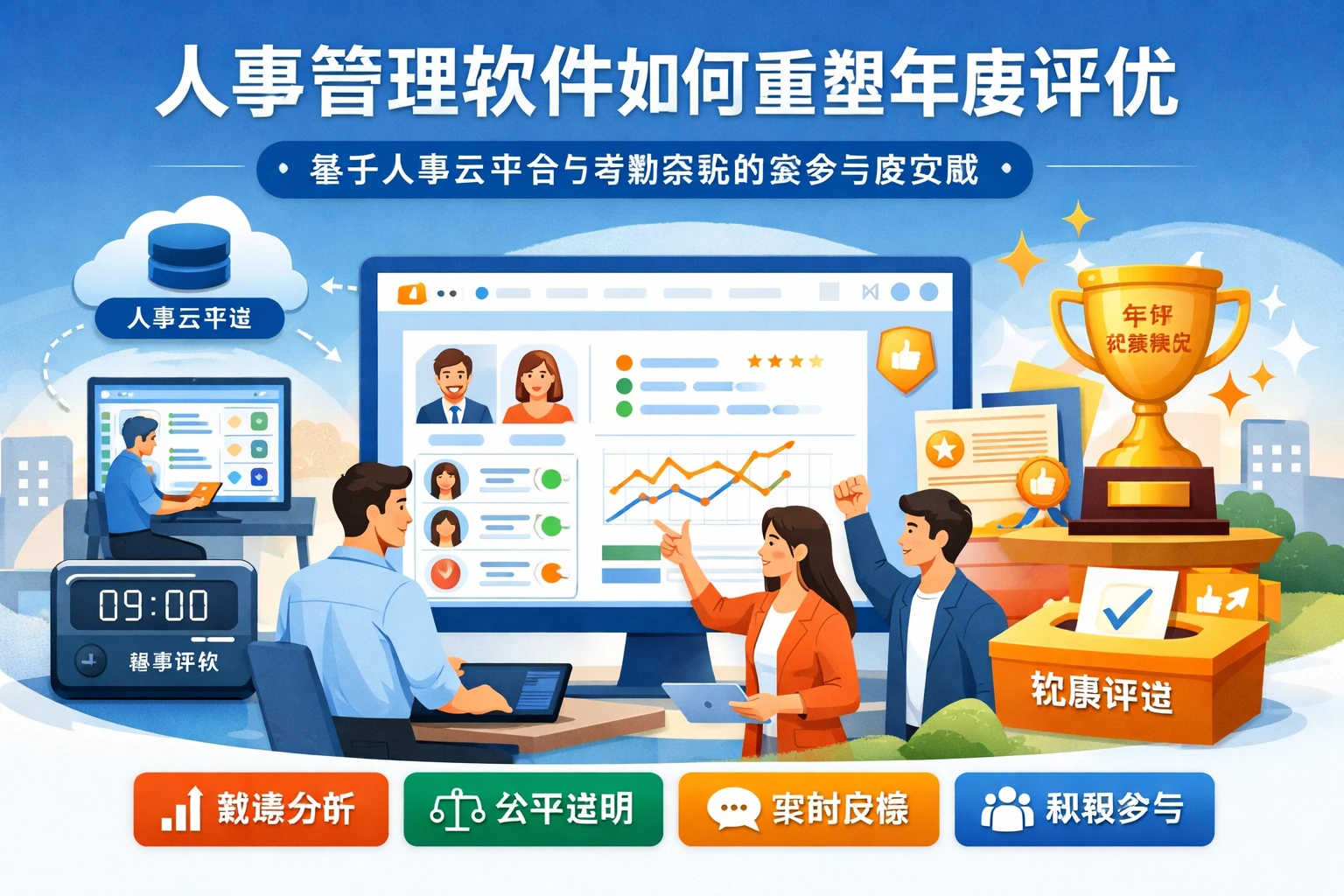 人事管理软件如何重塑年度评优：基于人事云平台与考勤系统的高参与度实践