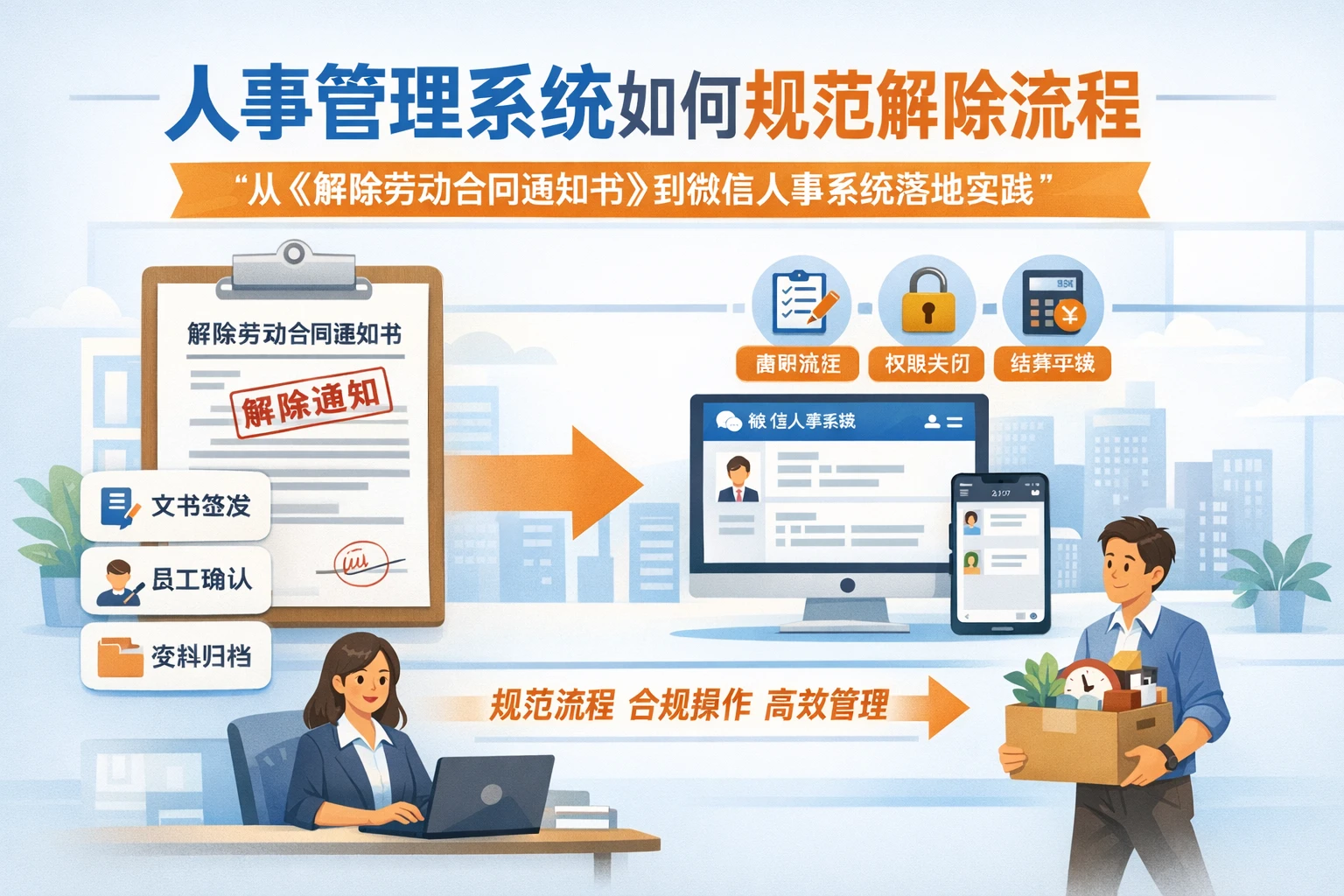 人事管理系统如何规范解除流程：从《解除劳动合同通知书》到微信人事系统落地实践