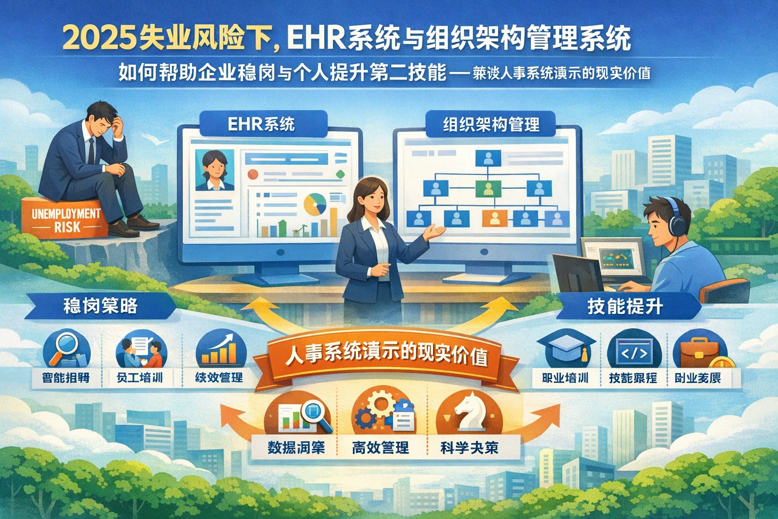 2025失业风险下,ehr系统与组织架构管理系统如何帮助企业稳岗与个人提升第二技能——兼谈人事系统演示的现实价值