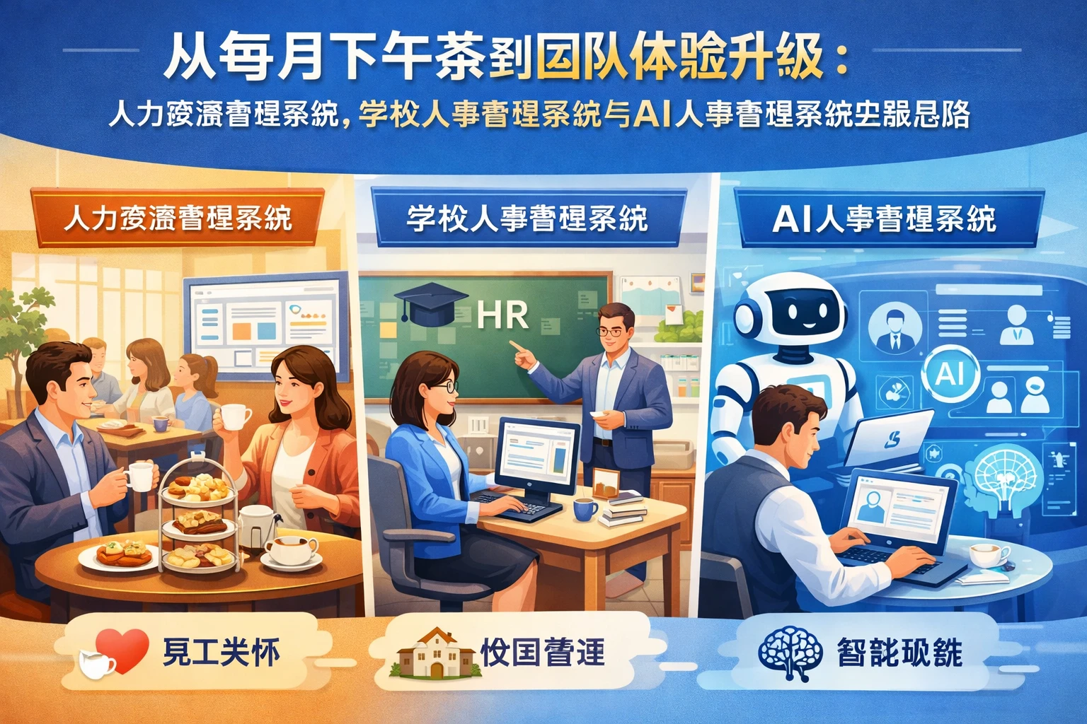 从每月下午茶到团队体验升级：人力资源管理系统、学校人事管理系统与AI人事管理系统的实践思路