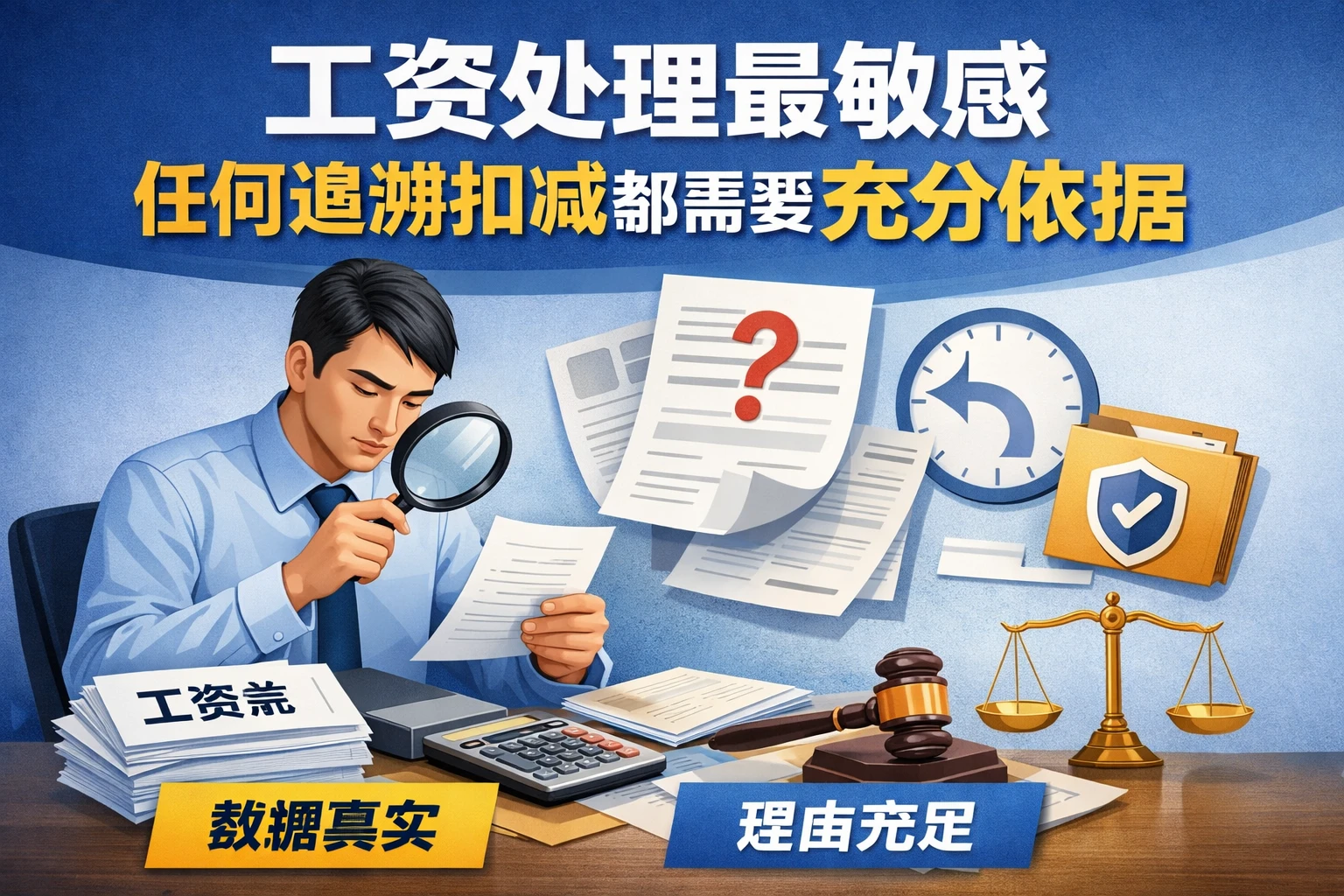 工资处理最敏感,任何追溯扣减都需要充分依据