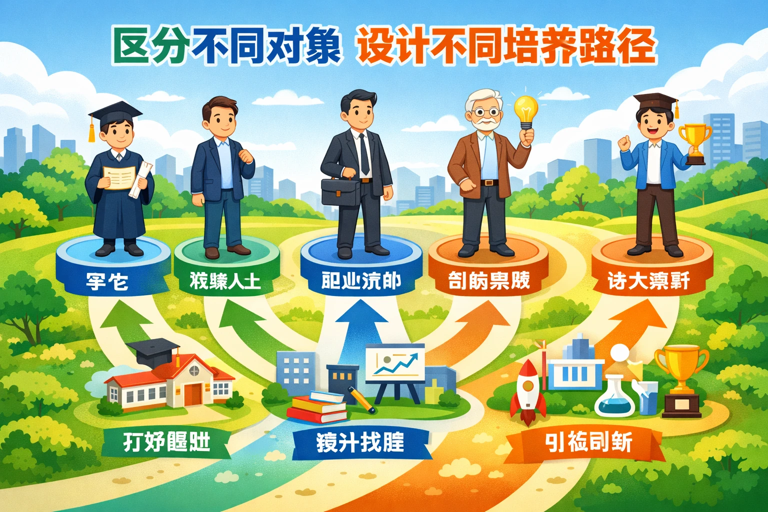 区分不同对象，设计不同培养路径