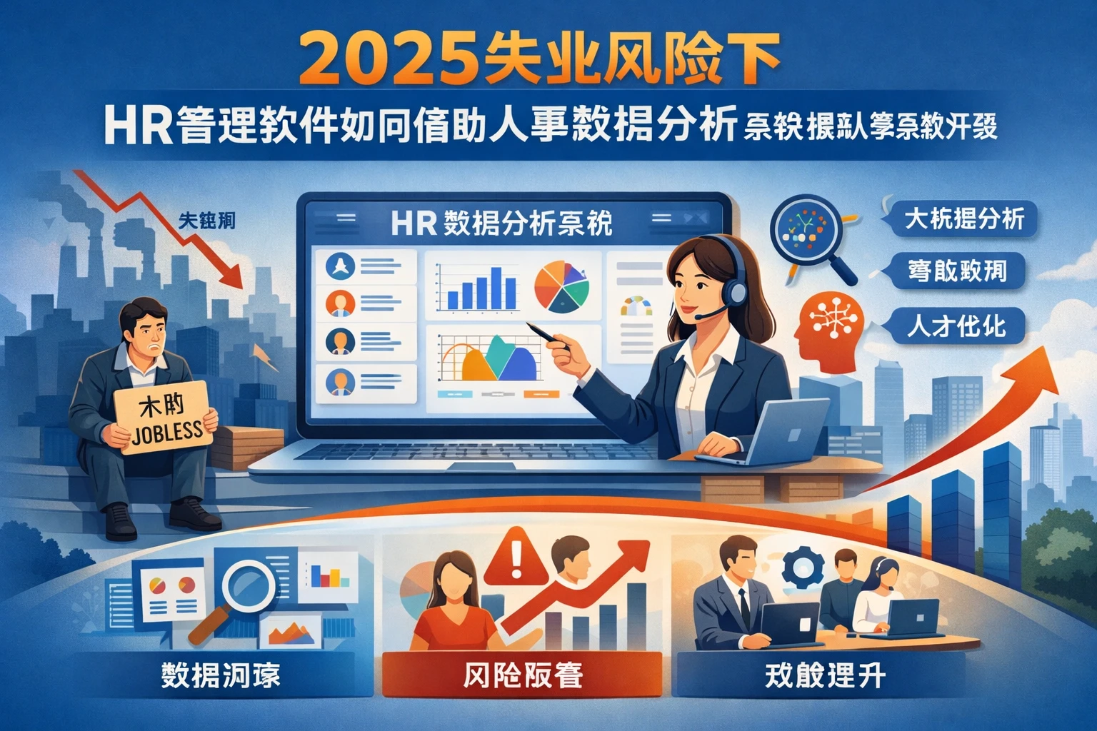 2025失业风险下,HR管理软件如何借助人事数据分析系统推动人事系统升级