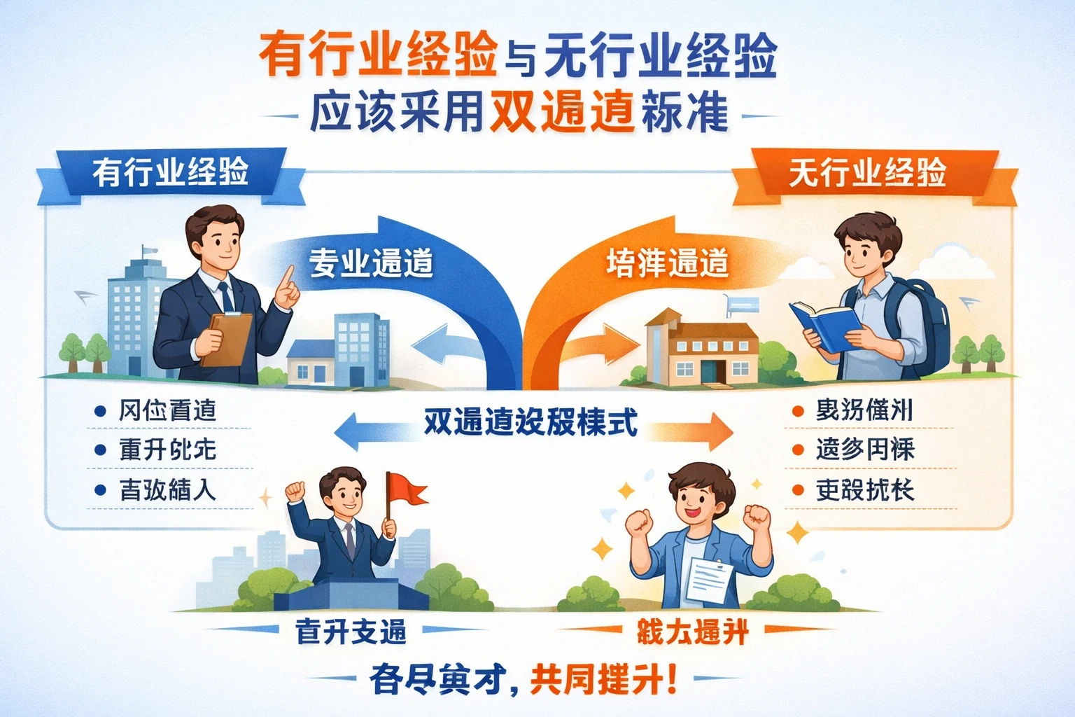 有行业经验与无行业经验，应该采用双通道标准