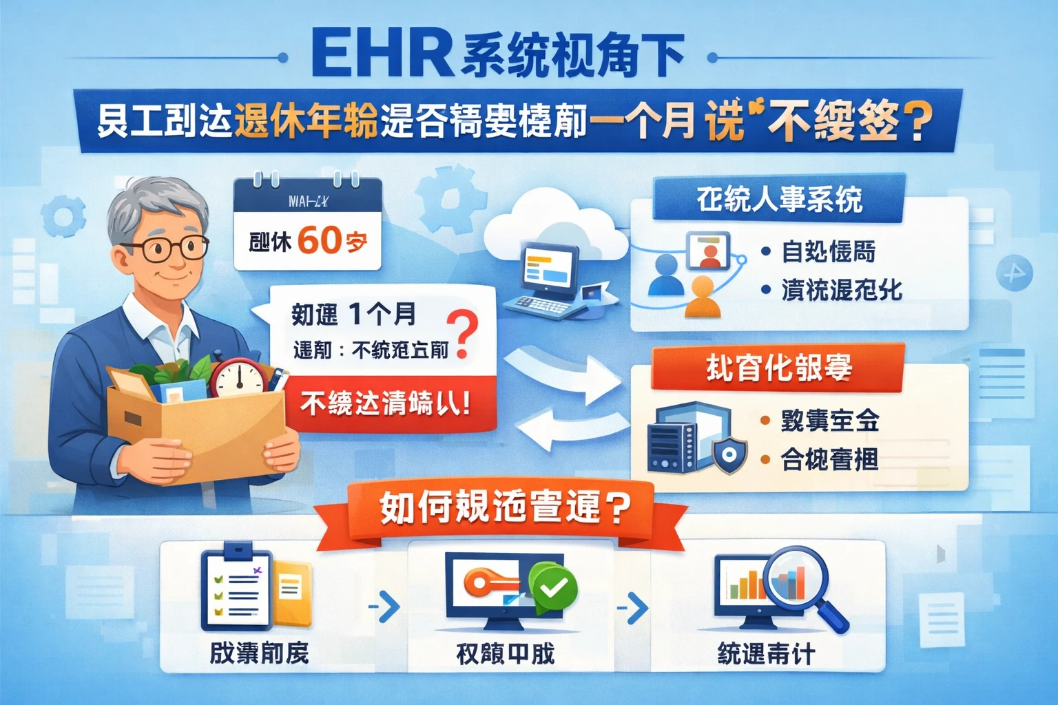ehr系统视角下,员工到达退休年龄是否需要提前一个月说不续签?在线人事系统与人事系统私有化部署如何规范管理