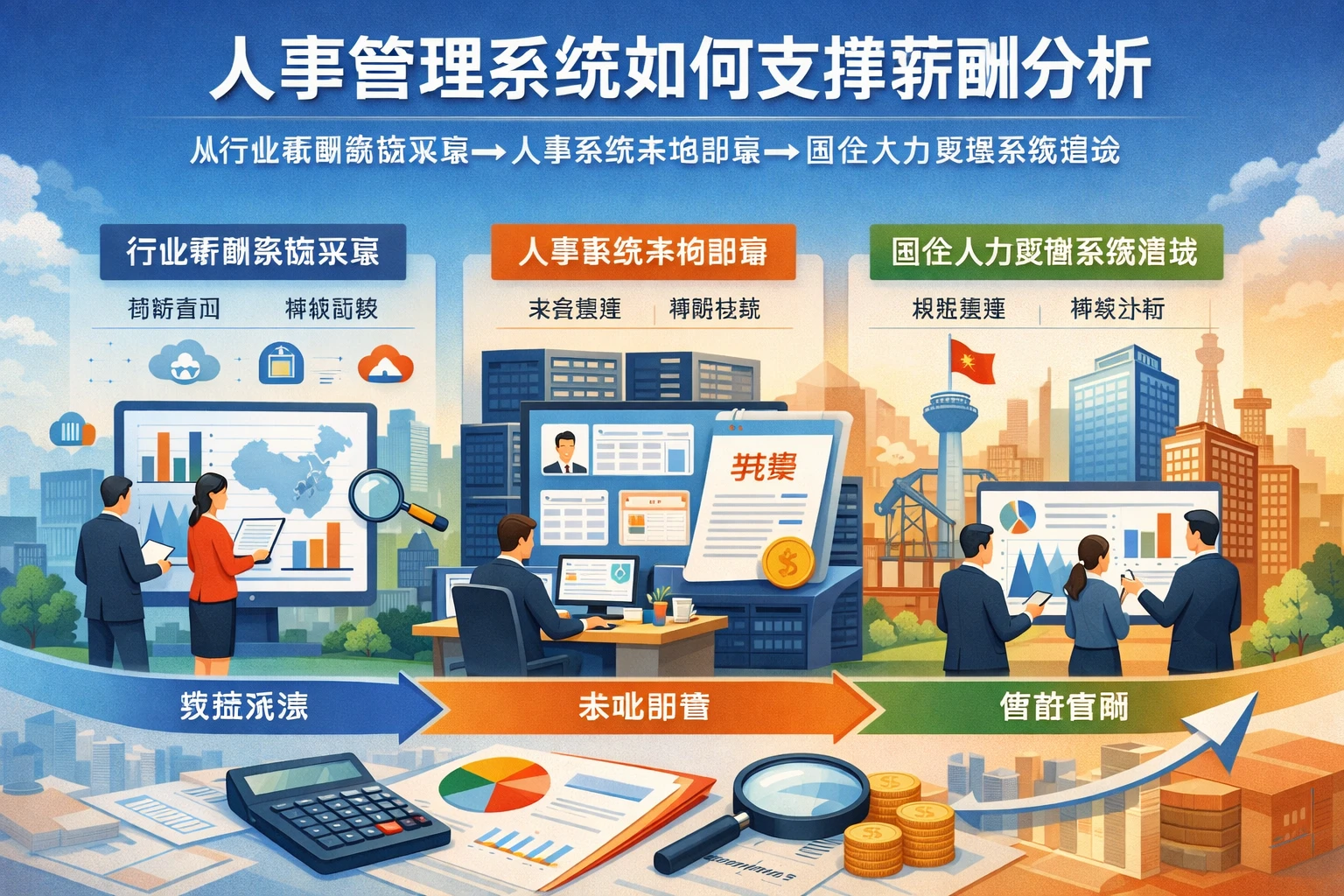 人事管理系统如何支撑薪酬分析：从行业薪酬数据采集到人事系统本地部署，再到国企人力资源系统建设