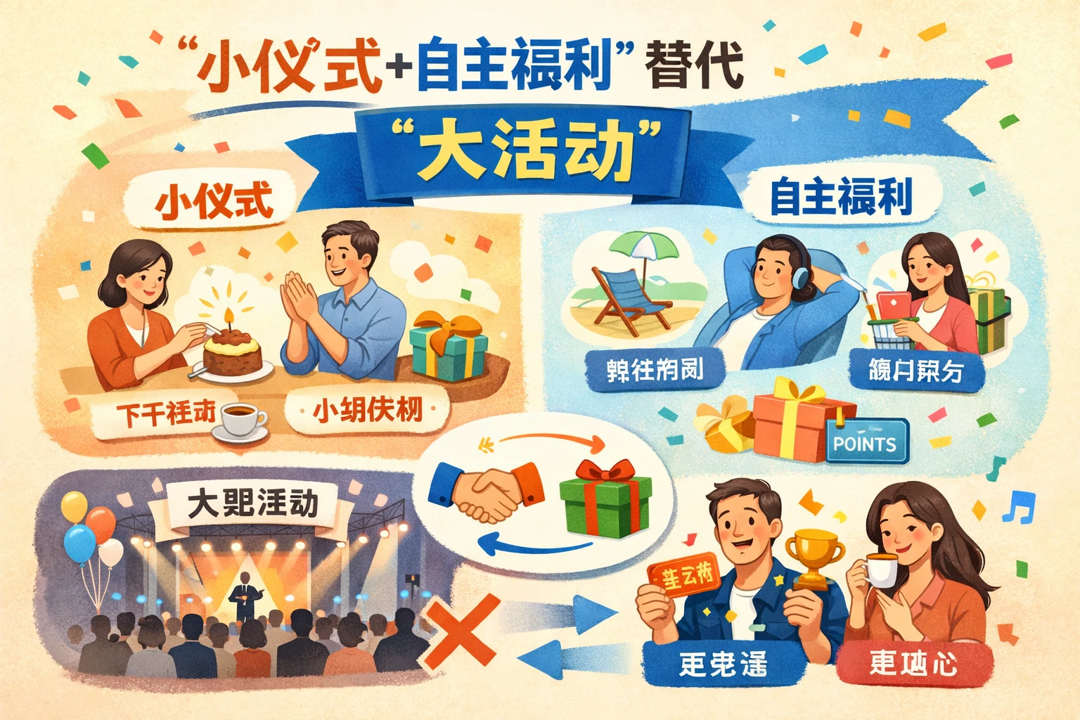 用“小仪式+自主福利”替代“大活动”