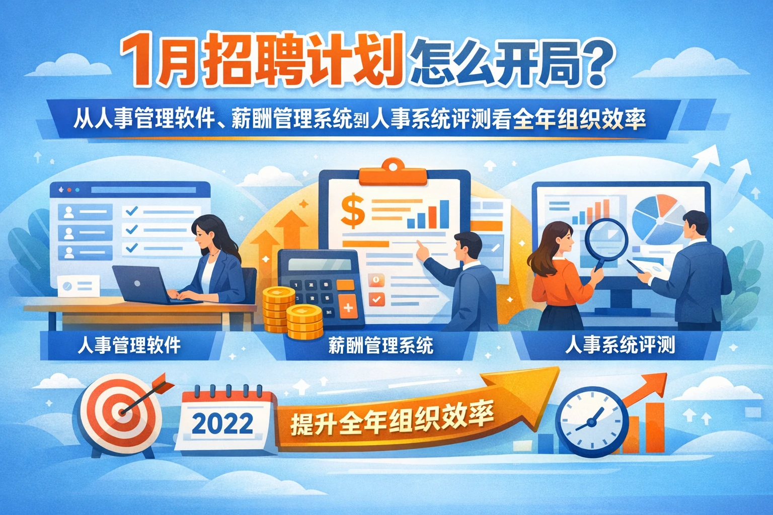 1月招聘计划怎么开局？从人事管理软件、薪酬管理系统到人事系统评测看全年组织效率