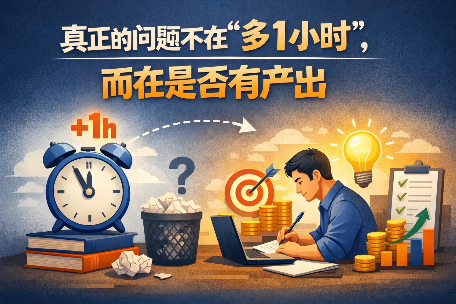 真正的问题不在“多1小时”,而在是否有产出