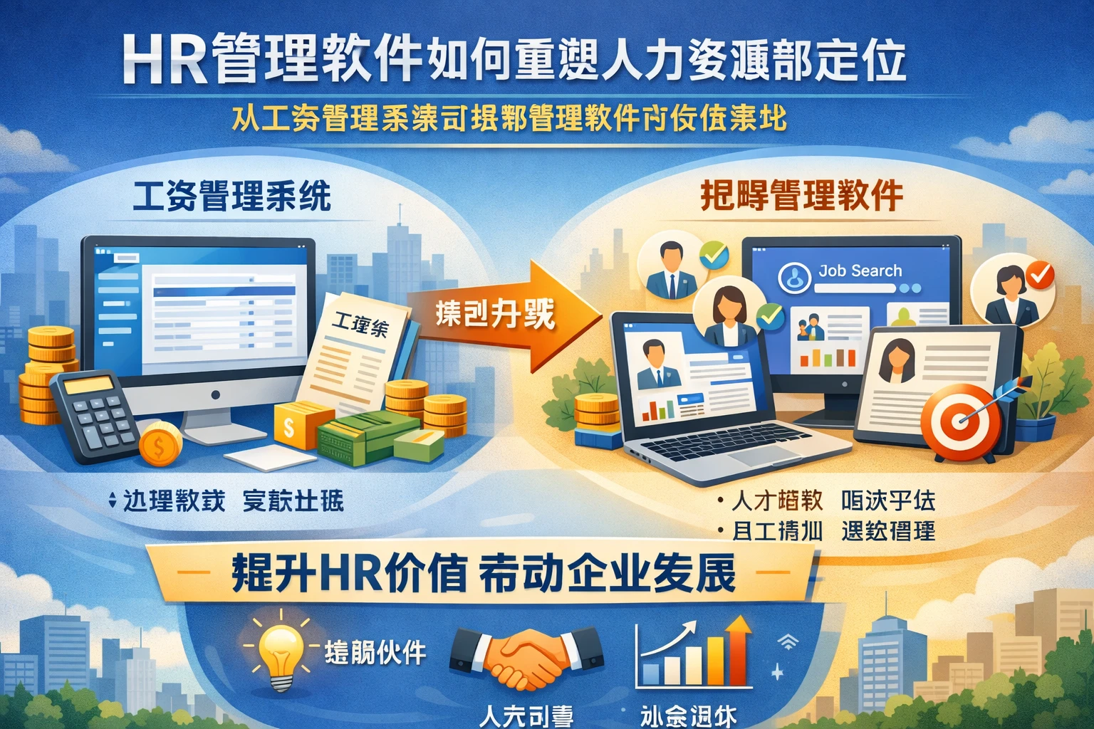 HR管理软件如何重塑人力资源部定位：从工资管理系统到招聘管理软件的价值落地