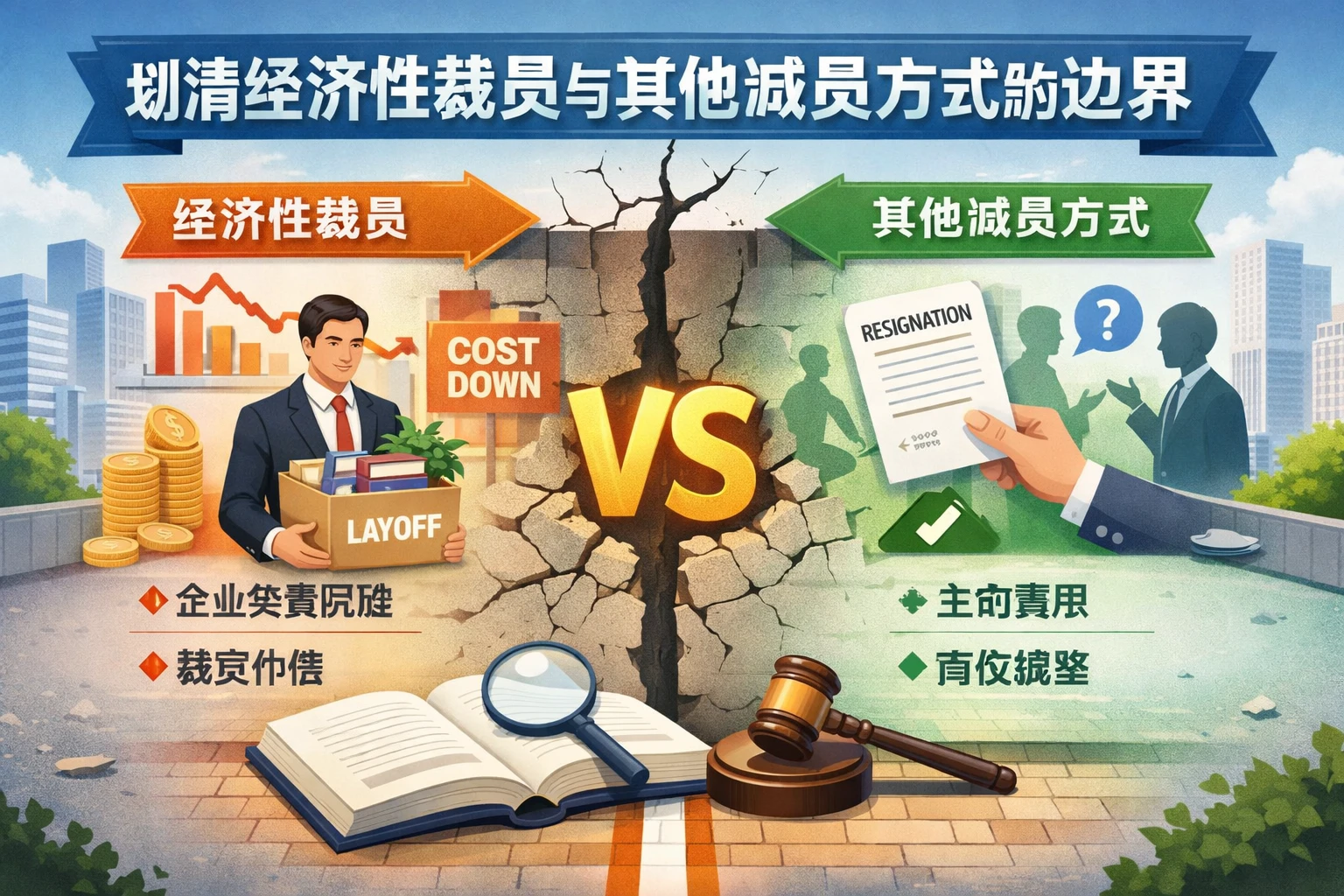 划清经济性裁员与其他减员方式的边界