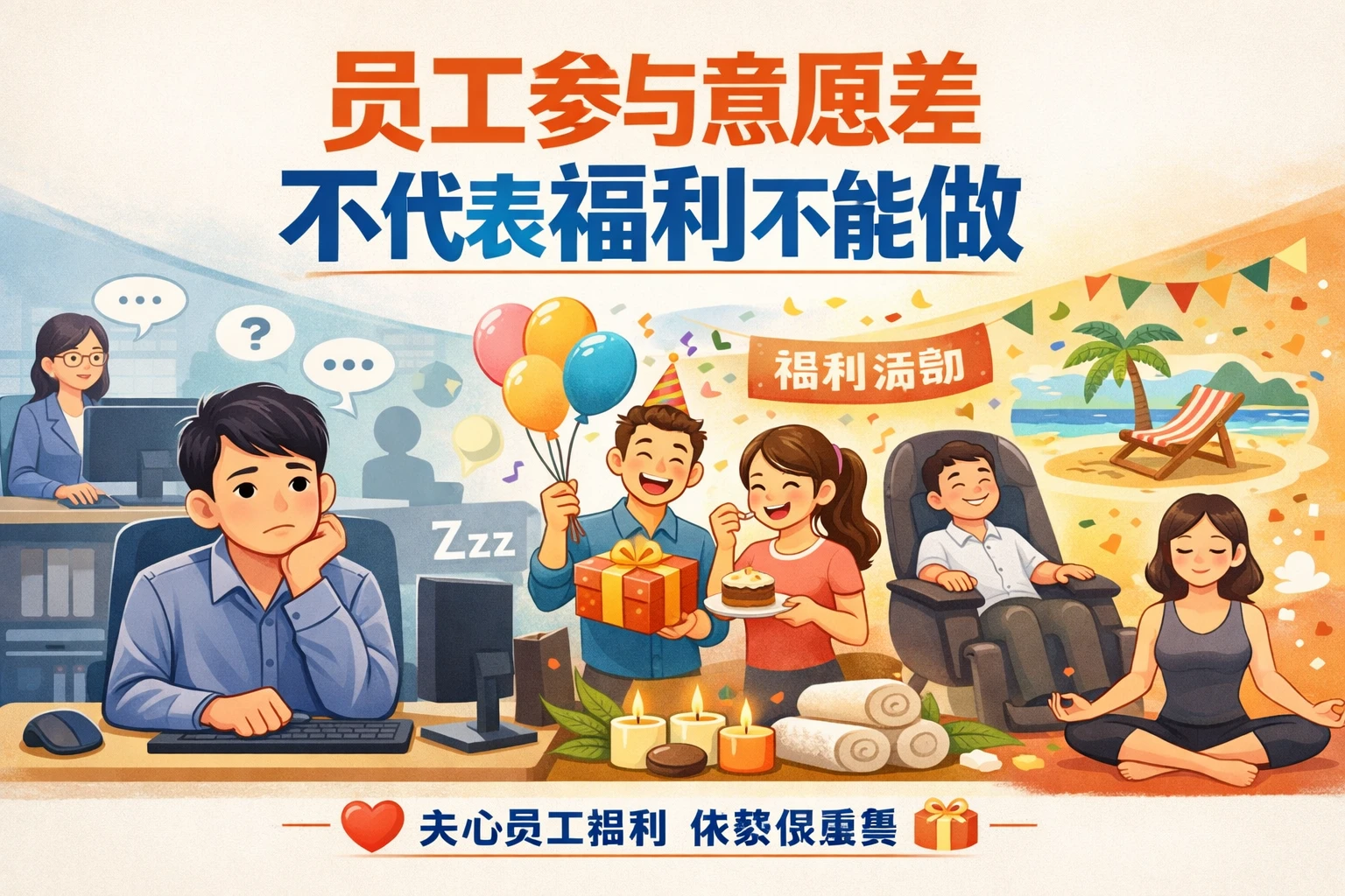 员工参与意愿差，不代表福利不能做