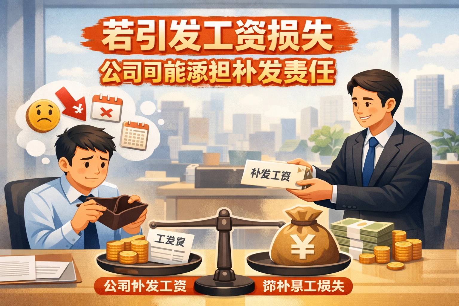 2. 若引发工资损失,公司可能承担补发责任