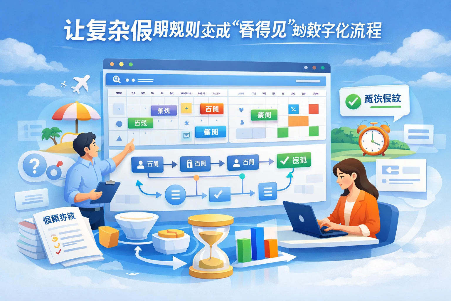 让复杂假期规则变成“看得见”的数字化流程