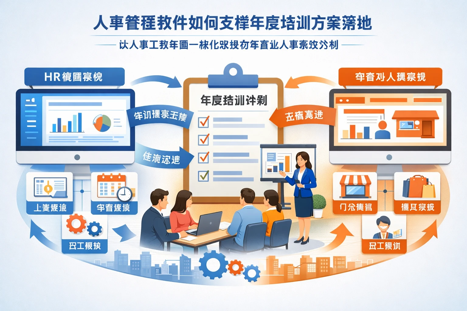 人事管理软件如何支撑年度培训方案落地:以人事工资考勤一体化系统和零售业人事系统为例