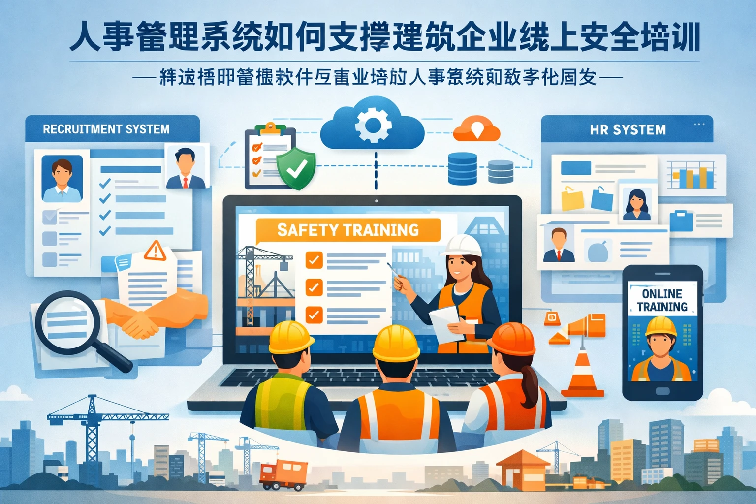 人事管理系统如何支撑建筑企业线上安全培训：兼谈招聘管理软件与事业单位人事系统的数字化启发