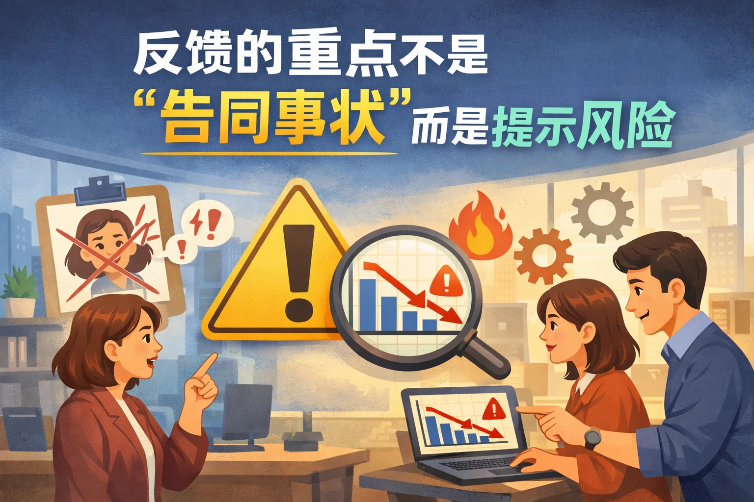 反馈的重点不是“告同事状”,而是提示风险