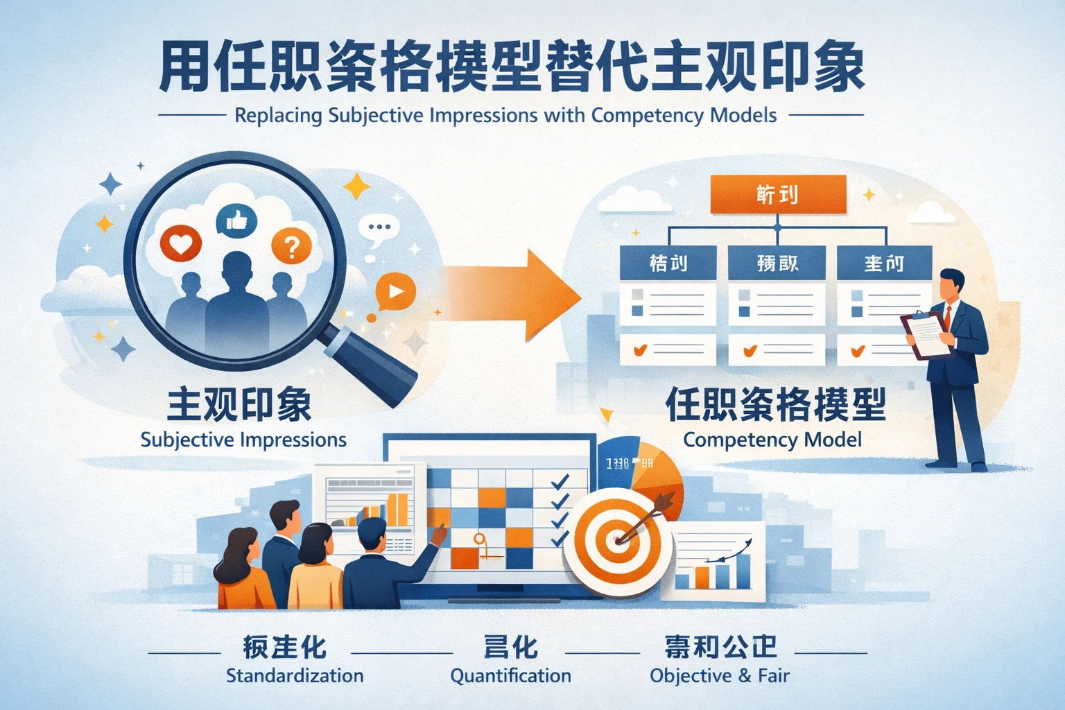 用任职资格模型替代主观印象