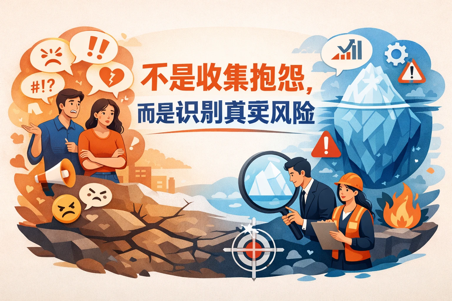 不是收集抱怨,而是识别真实风险