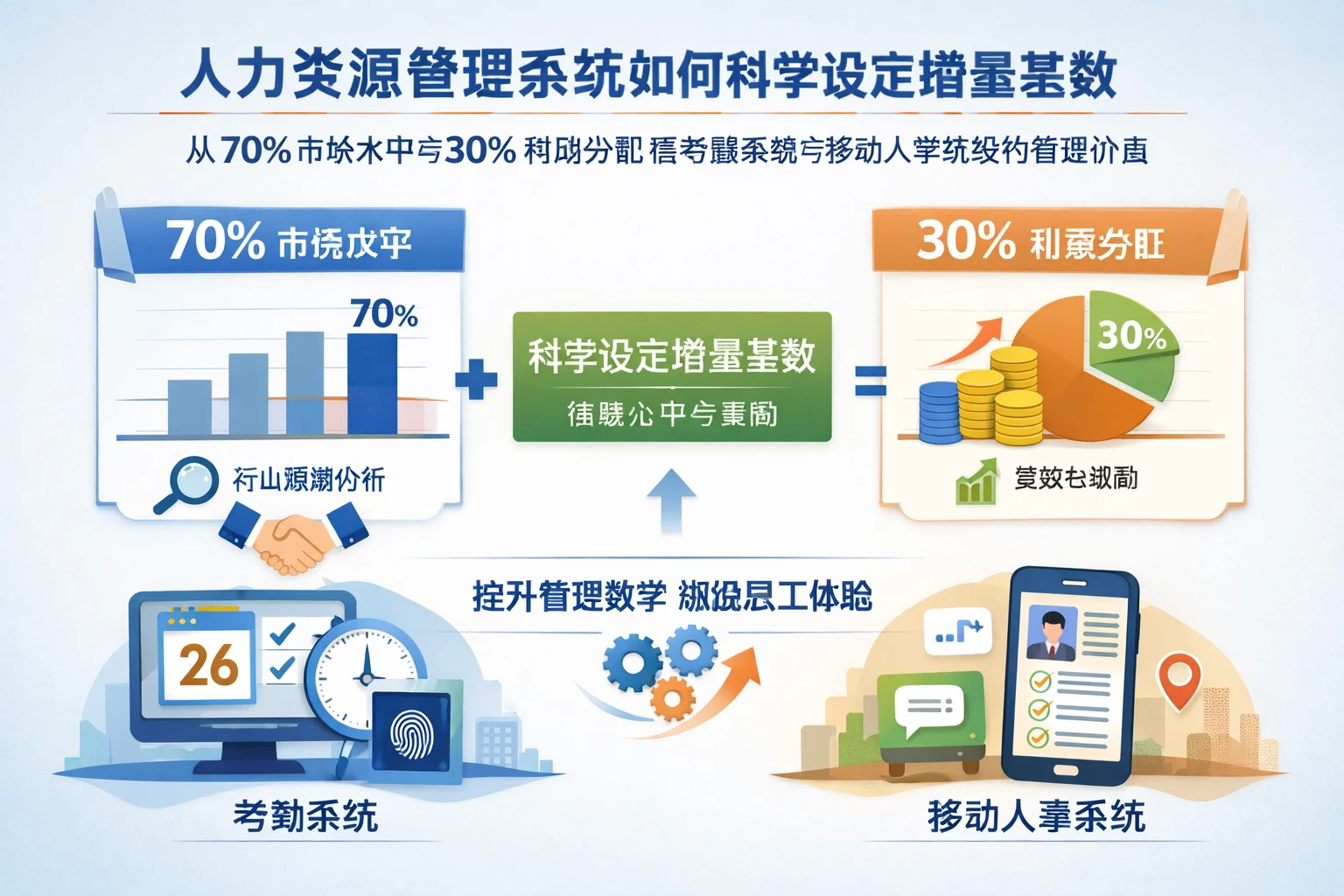 人力资源管理系统如何科学设定增量基数:从70%市场水平与30%利润分配看考勤系统与移动人事系统的管理价值