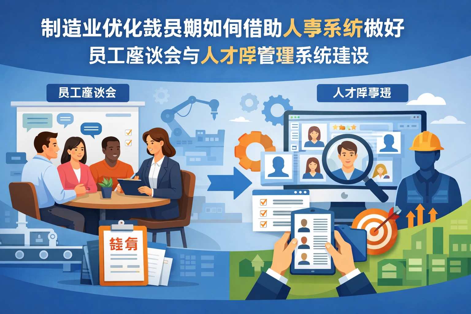 制造业优化裁员期如何借助人事系统做好员工座谈会与人才库管理系统建设