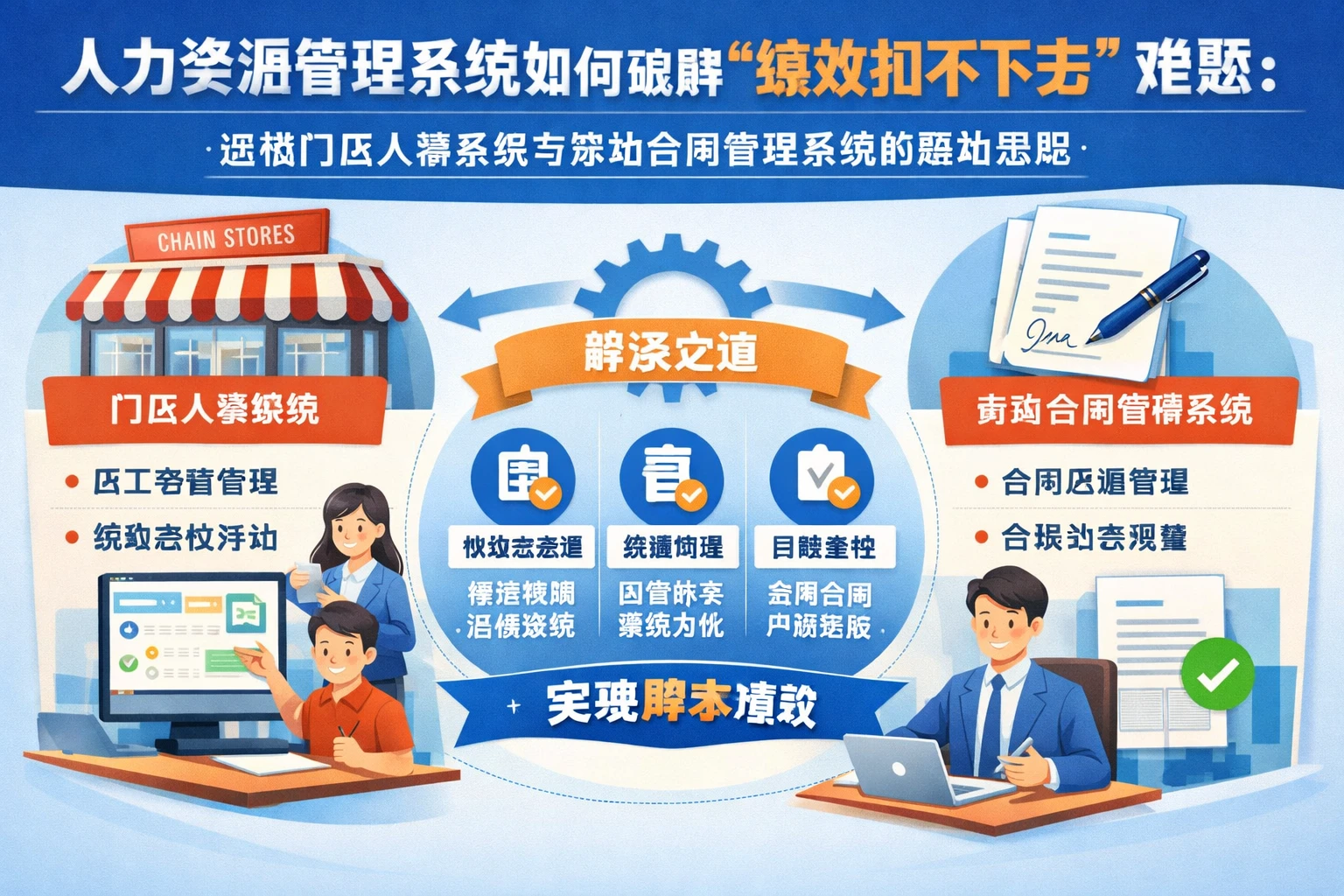 人力资源管理系统如何破解“绩效扣不下去”难题：连锁门店人事系统与劳动合同管理系统的落地思路