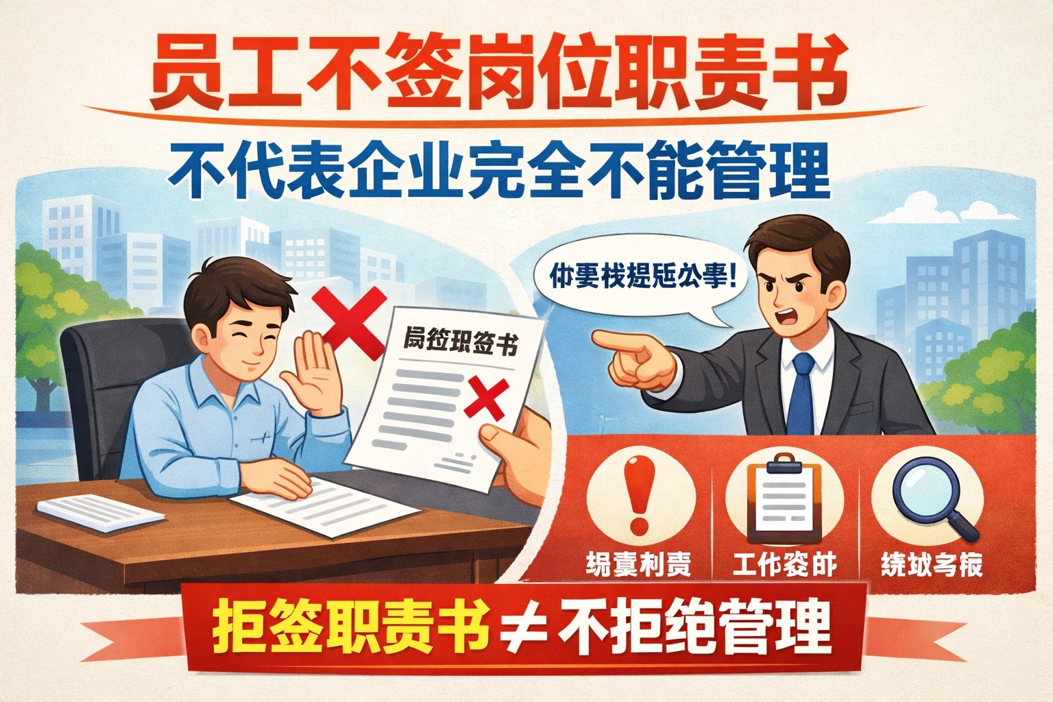 员工不签岗位职责书，不代表企业完全不能管理