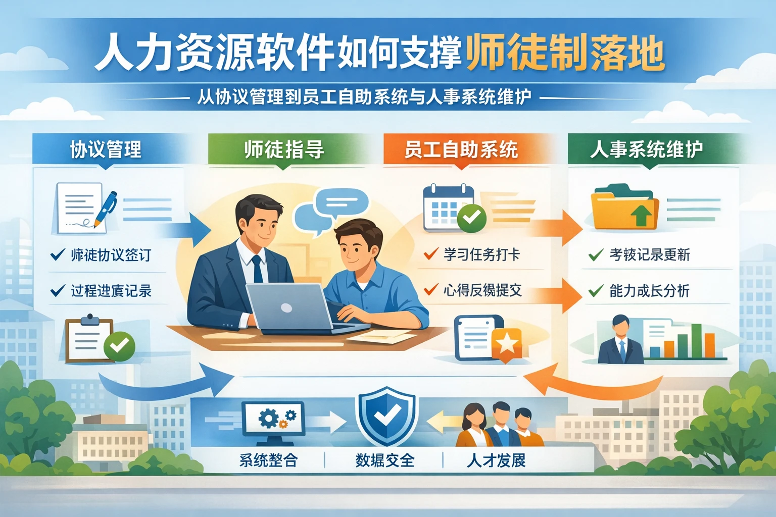 人力资源软件如何支撑师徒制落地:从协议管理到员工自助系统与人事系统维护