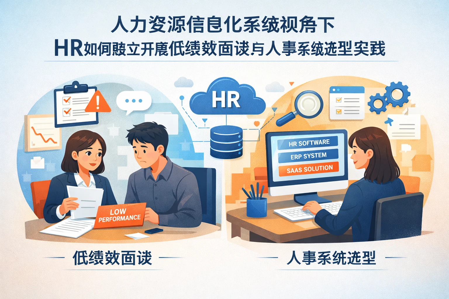 人力资源信息化系统视角下，HR如何独立开展低绩效面谈与人事系统选型实践