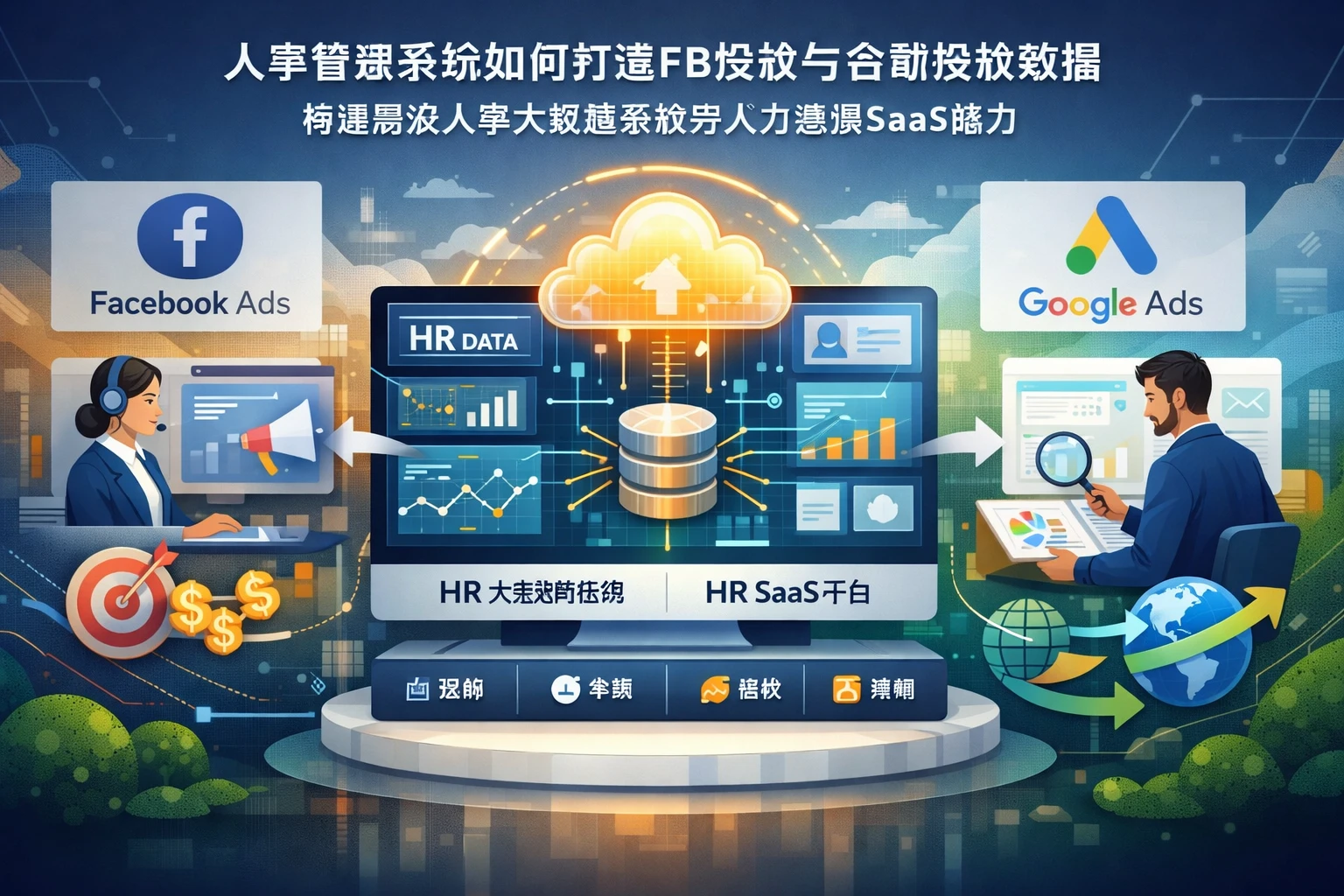 人事管理系统如何打通FB投放与谷歌投放数据,构建高效人事大数据系统与人力资源SaaS能力