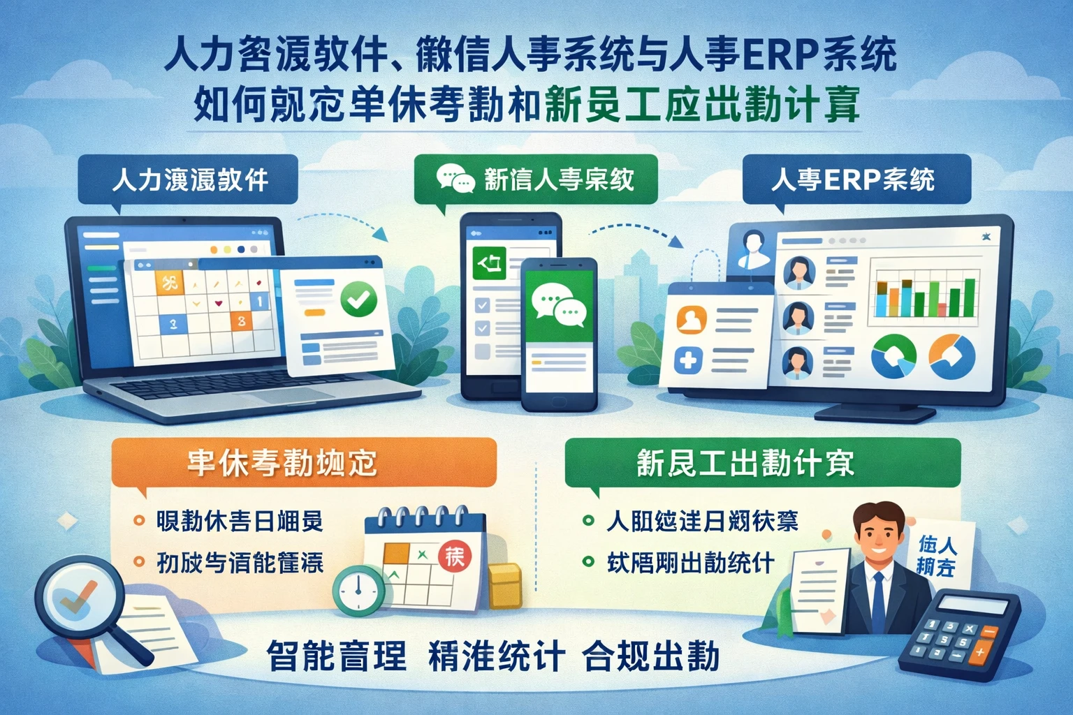 人力资源软件、微信人事系统与人事ERP系统如何规范单休考勤和新员工应出勤计算