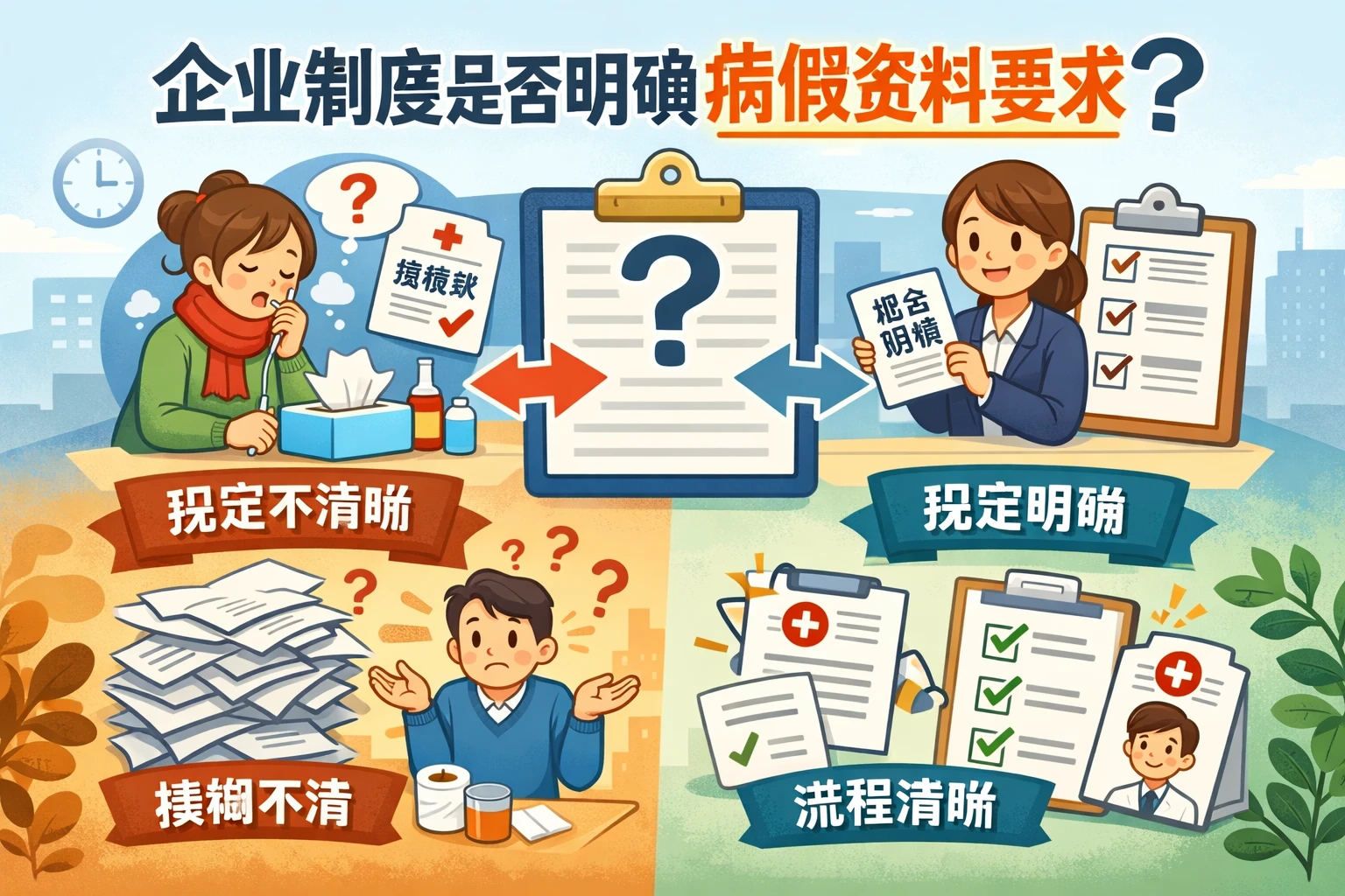 企业制度是否明确病假资料要求