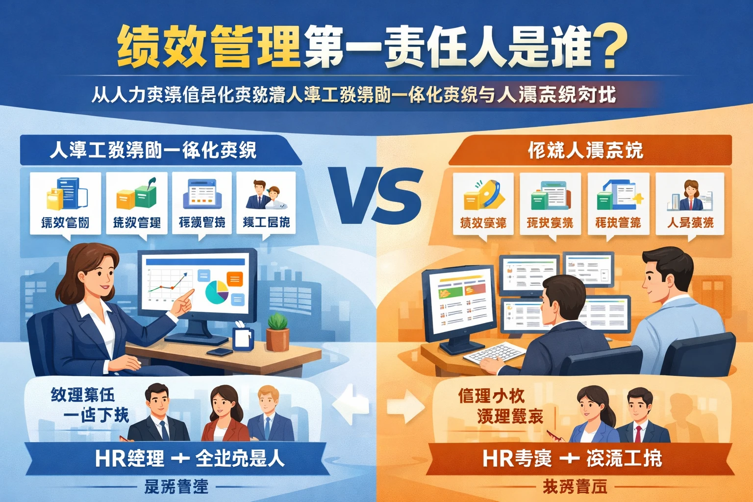 绩效管理第一责任人是谁？从人力资源信息化系统看人事工资考勤一体化系统与人事系统对比