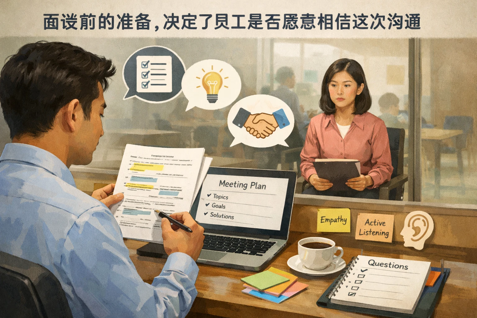 面谈前的准备，决定了员工是否愿意相信这次沟通