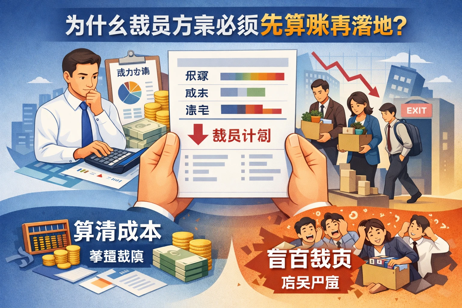 为什么裁员方案必须先算账再落地
