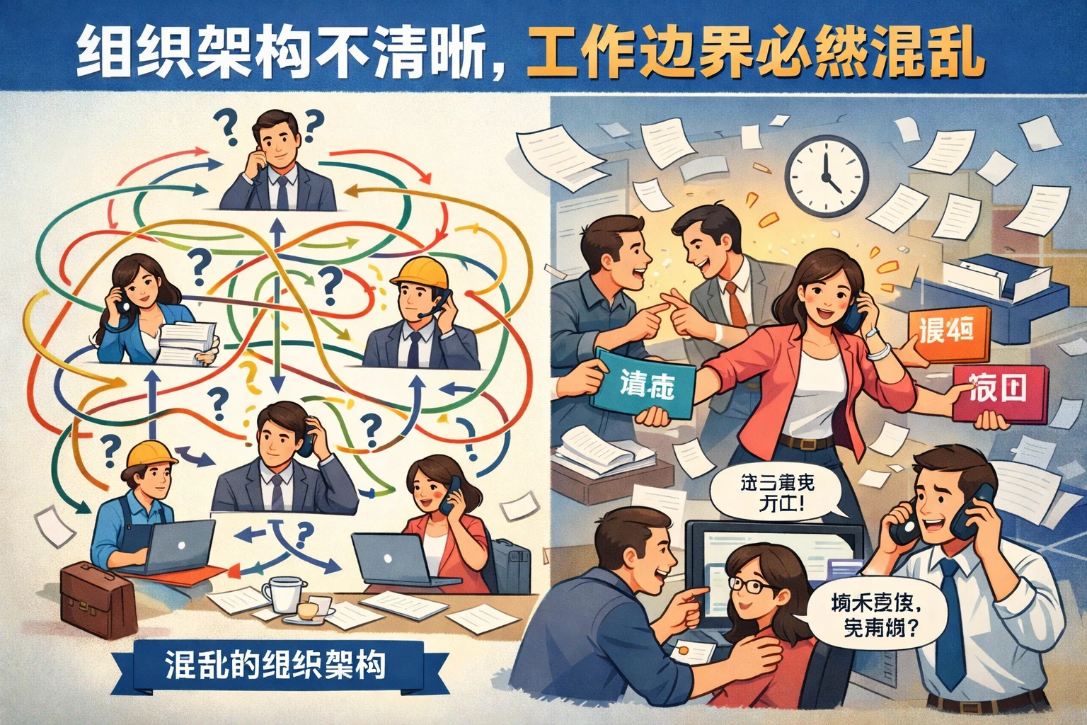 组织架构不清晰,工作边界必然混乱