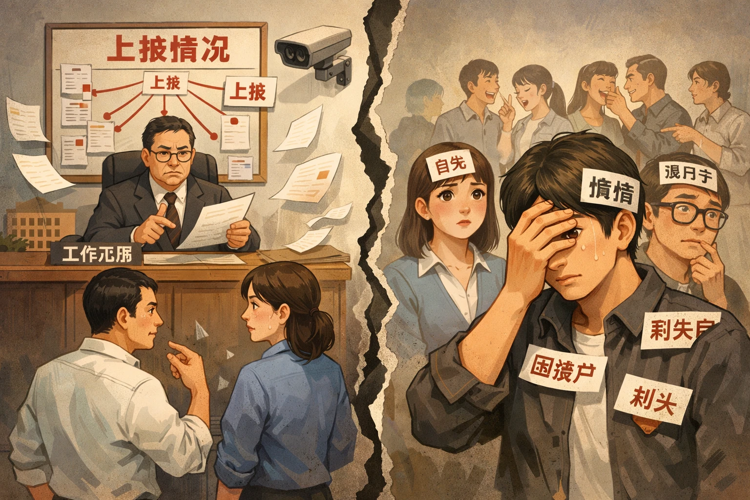 部门怕“上报”,员工怕“被贴标签”