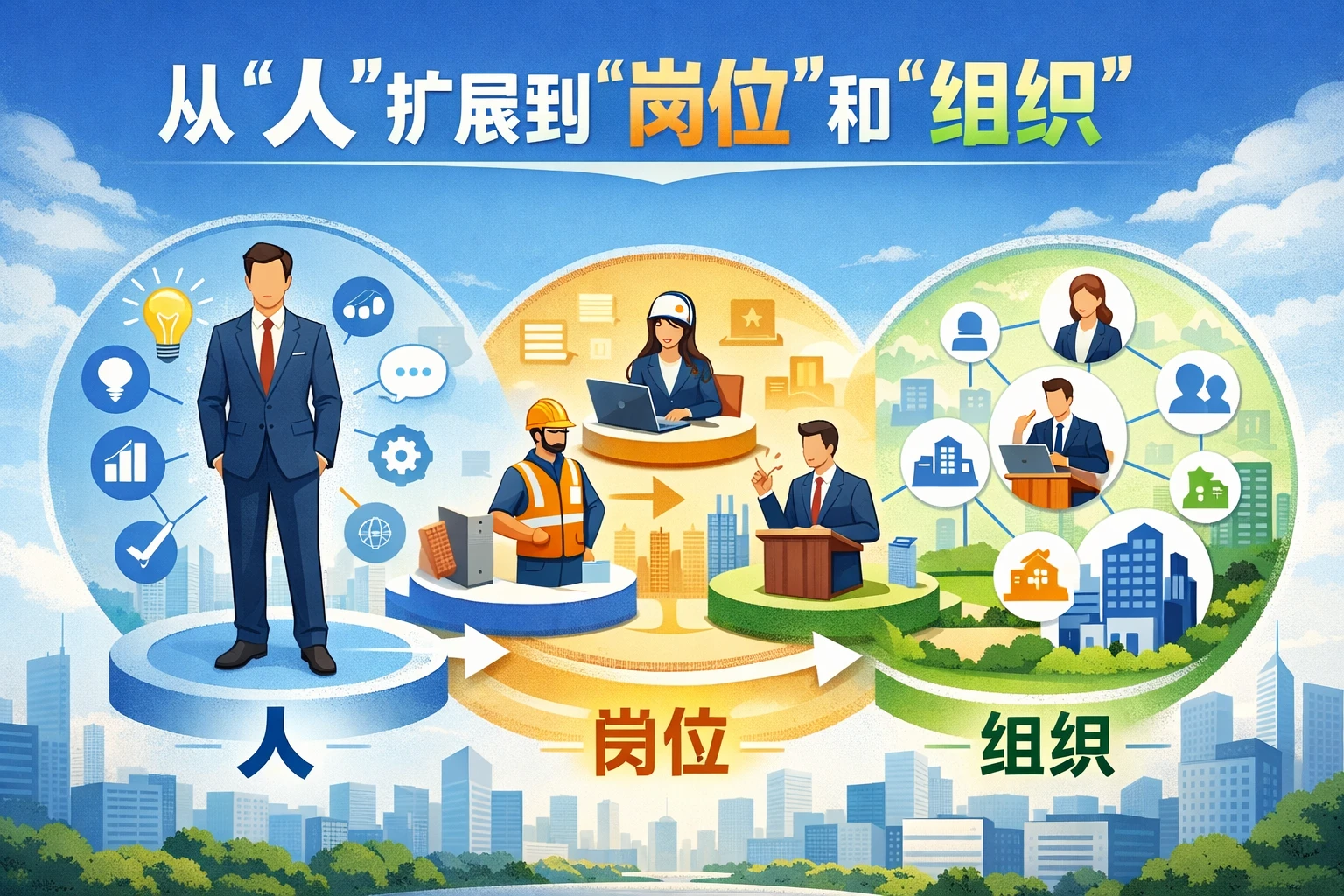 从“人”扩展到“岗位”和“组织”