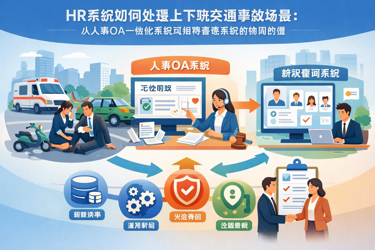 HR系统如何处理上下班交通事故场景：从人事OA一体化系统到招聘管理系统的协同价值