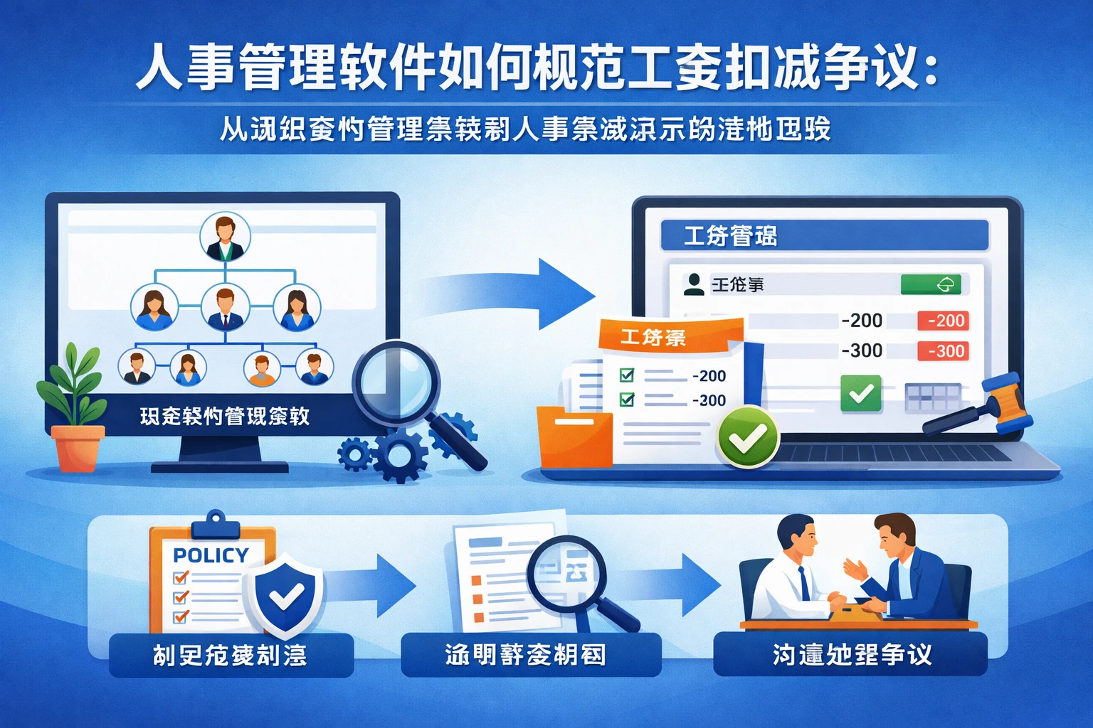 人事管理软件如何规范工资扣减争议：从组织架构管理系统到人事系统演示的落地思路