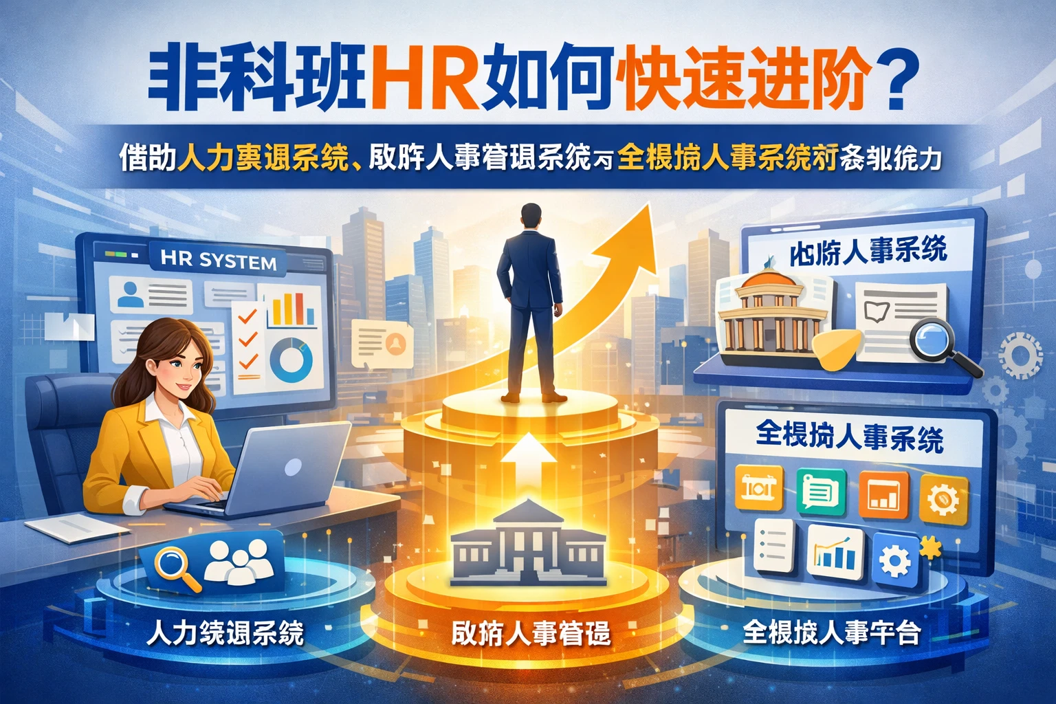 非科班HR如何快速进阶？借助人力资源系统、政府人事管理系统与全模块人事系统打造专业能力