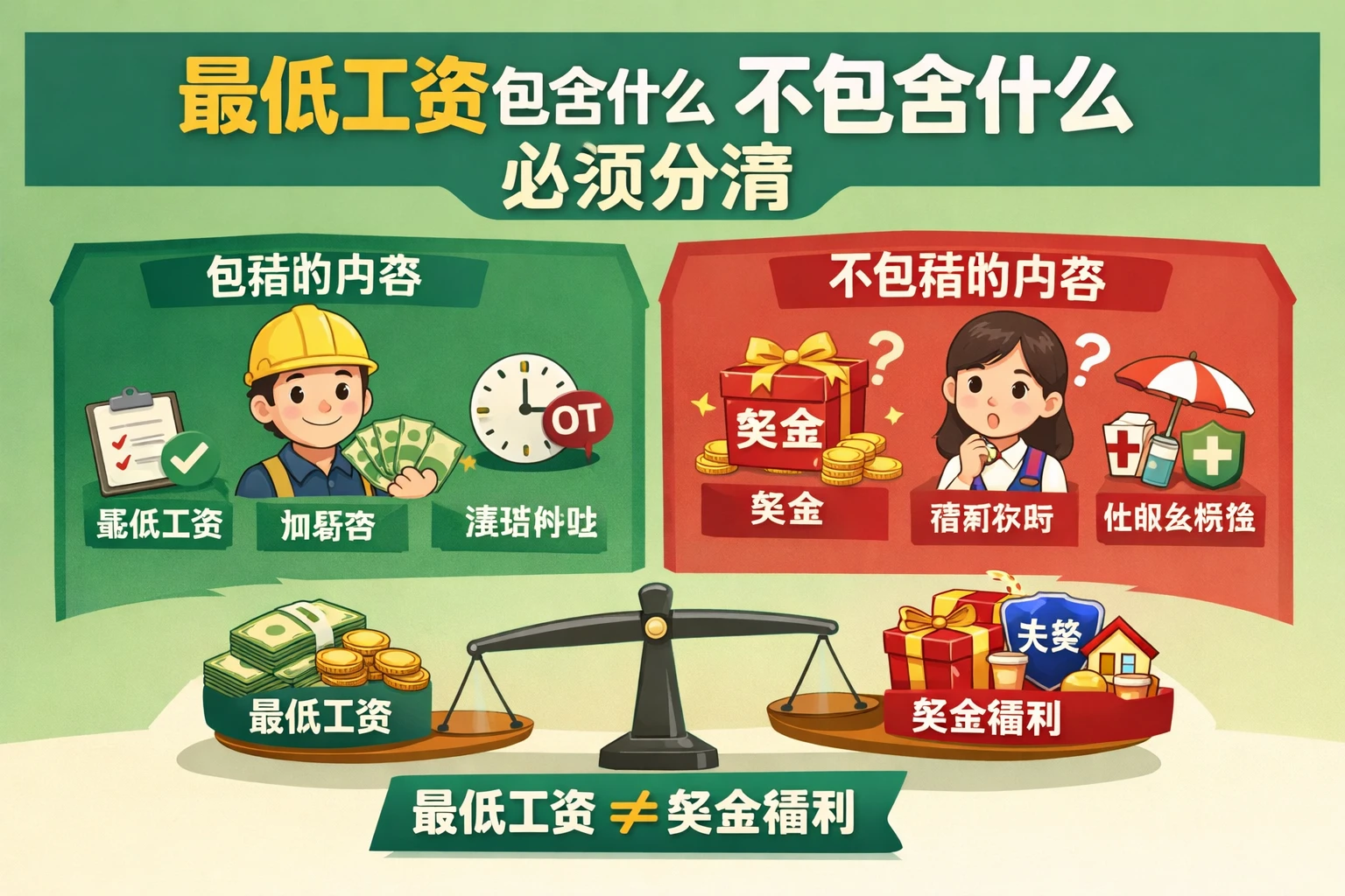 最低工资包含什么，不包含什么，必须分清