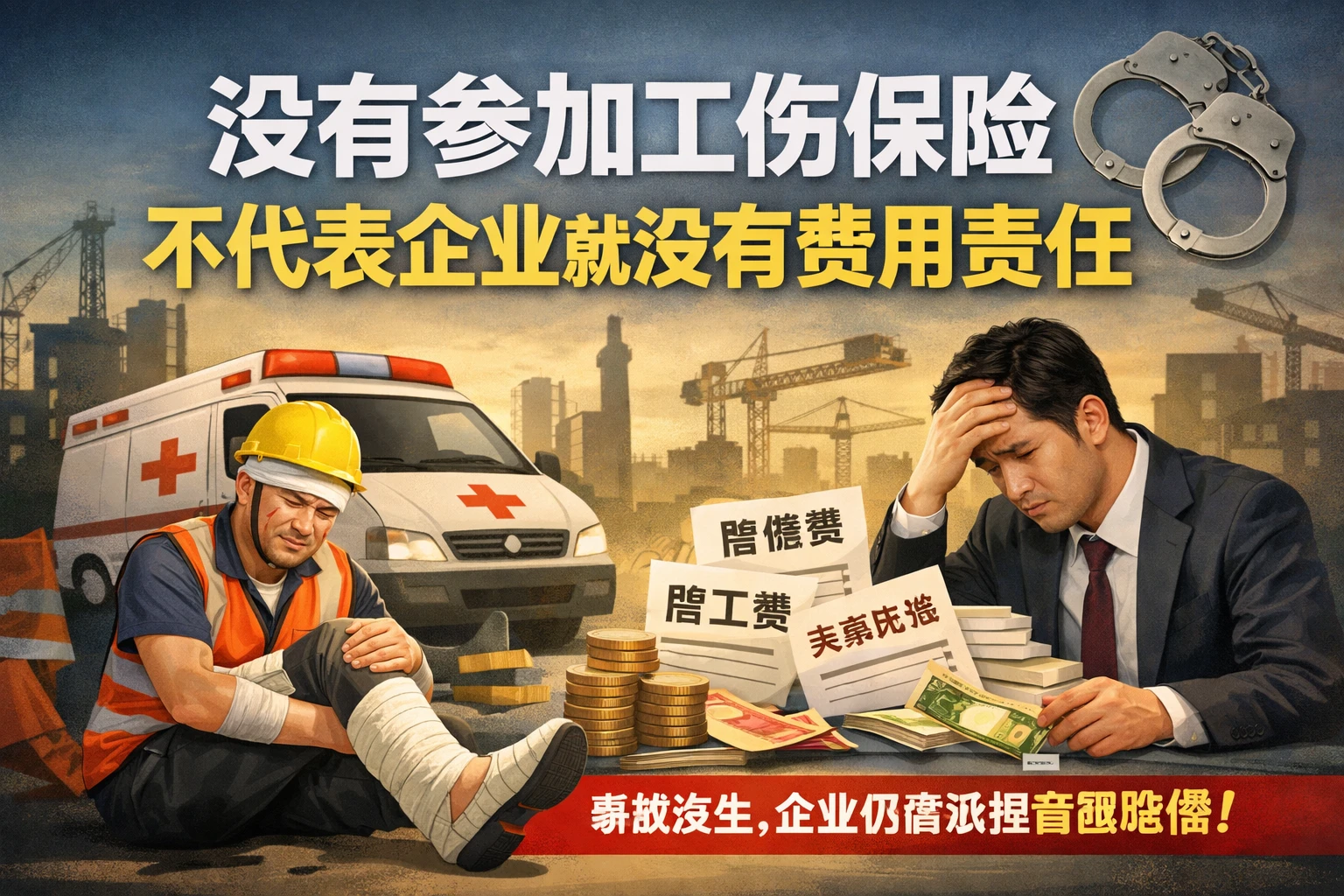 没有参加工伤保险，不代表企业就没有费用责任