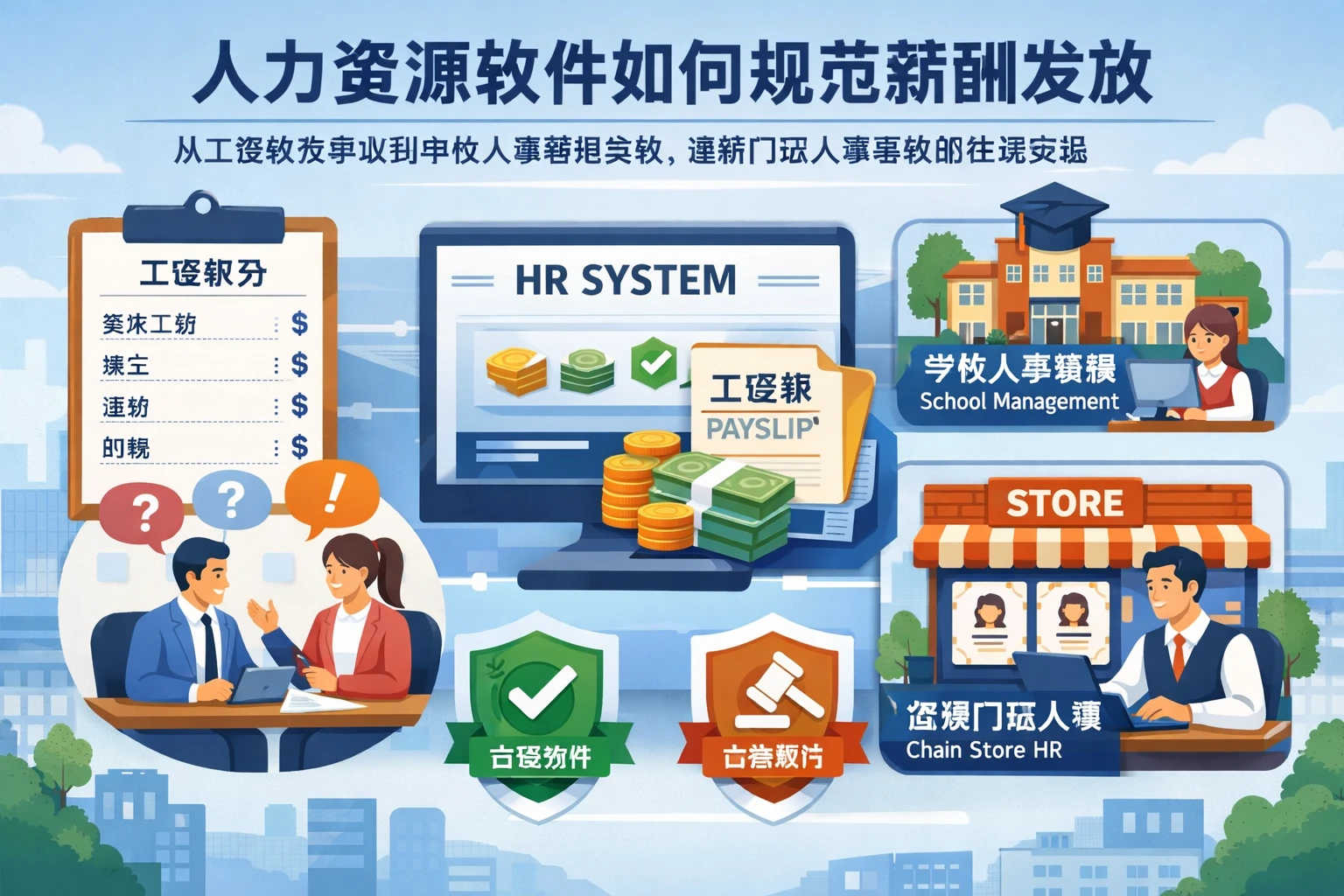 人力资源软件如何规范薪酬发放：从工资拆分争议到学校人事管理系统、连锁门店人事系统的合规实践