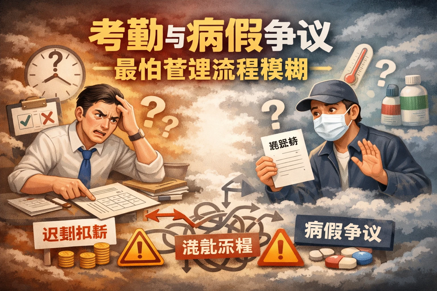 考勤与病假争议,最怕管理流程模糊