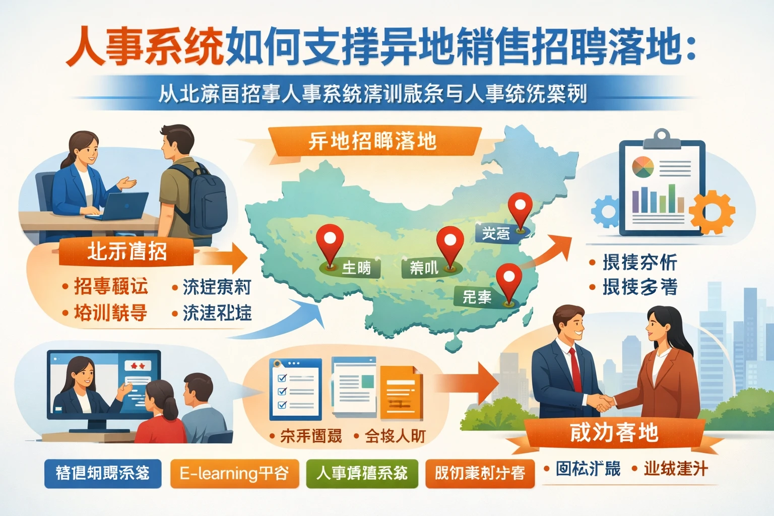 人事系统如何支撑异地销售招聘落地：从北京首招看人事系统培训服务与人事系统案例